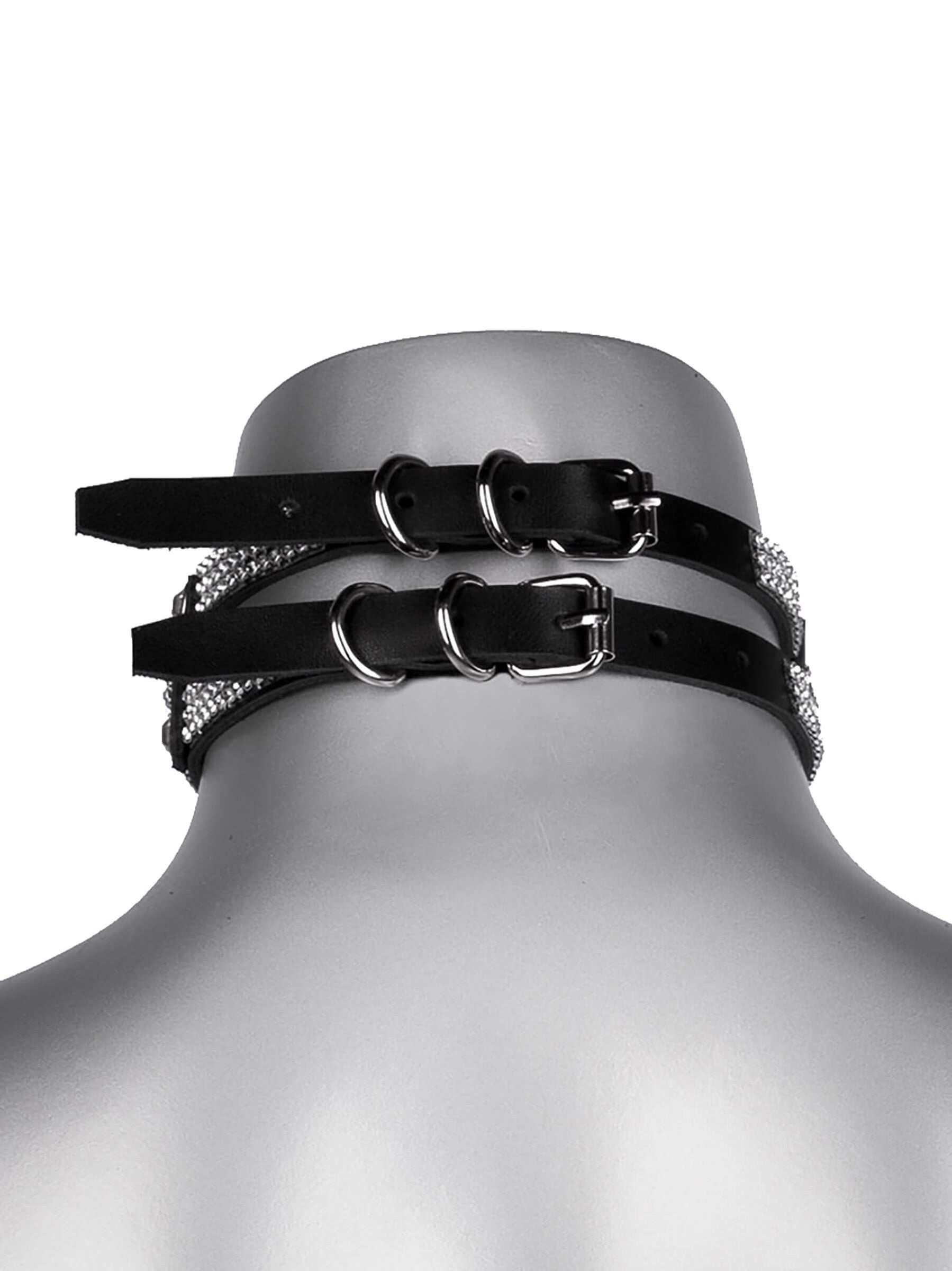 Echt Leder Strass Halsband