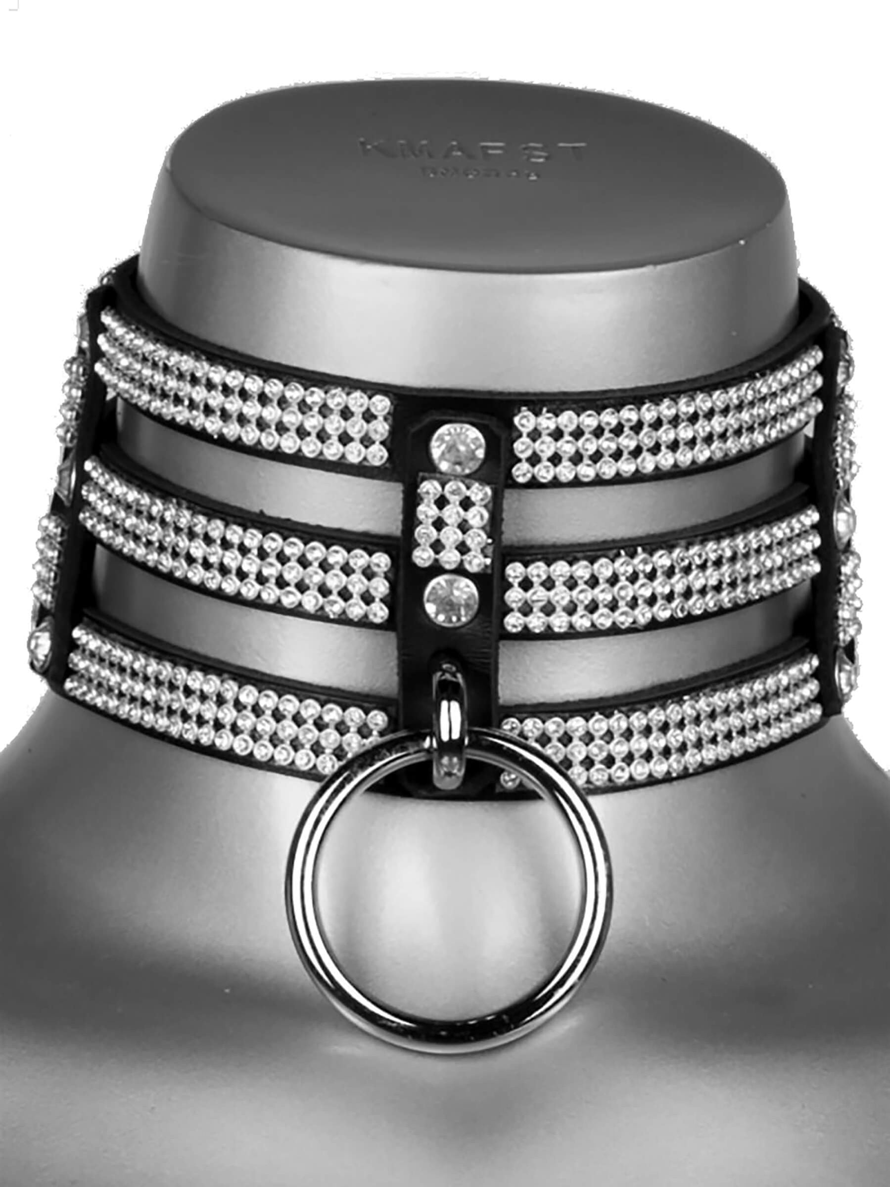Echt Leder Strass Halsband