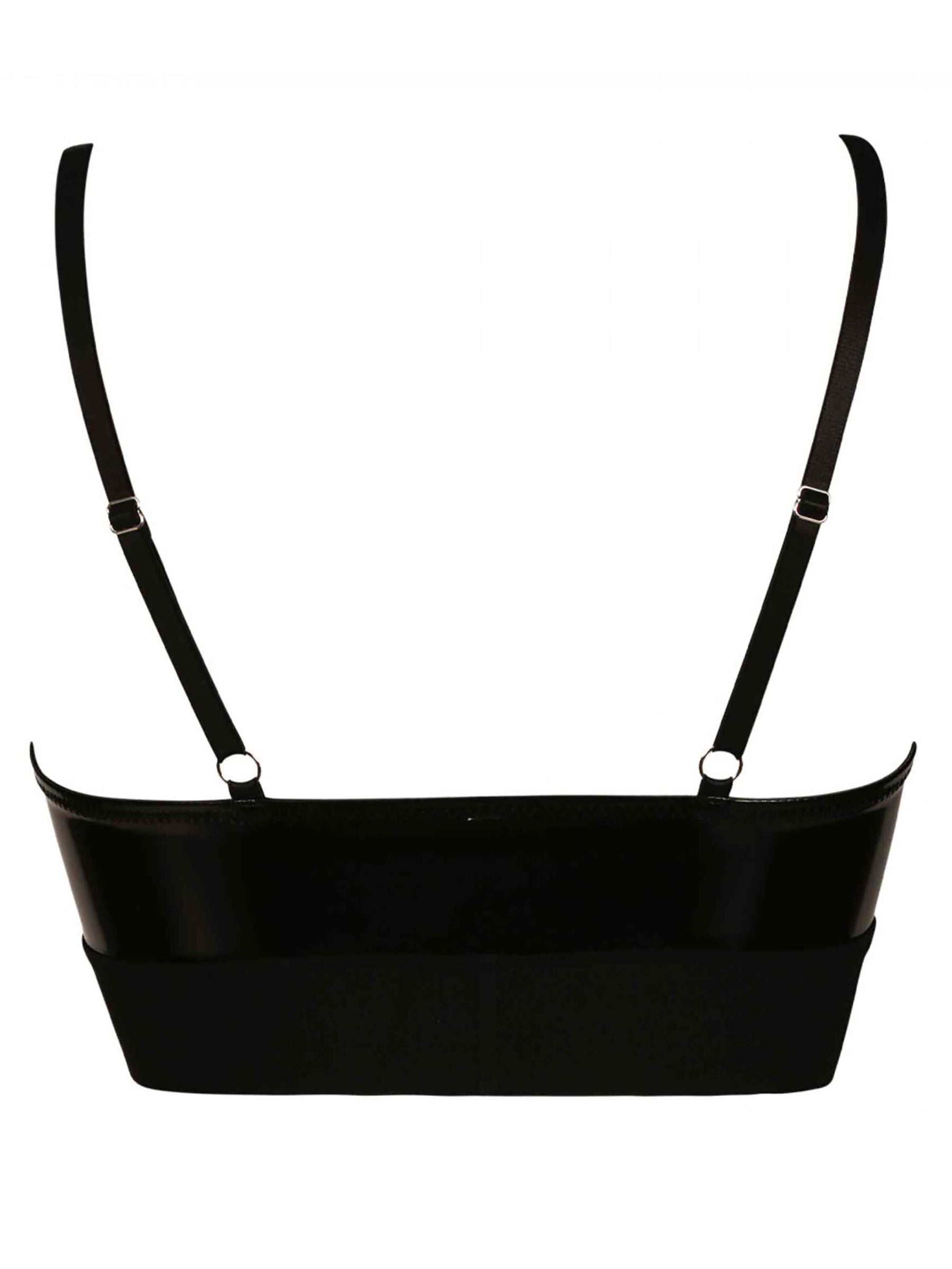 Black vinyl bra