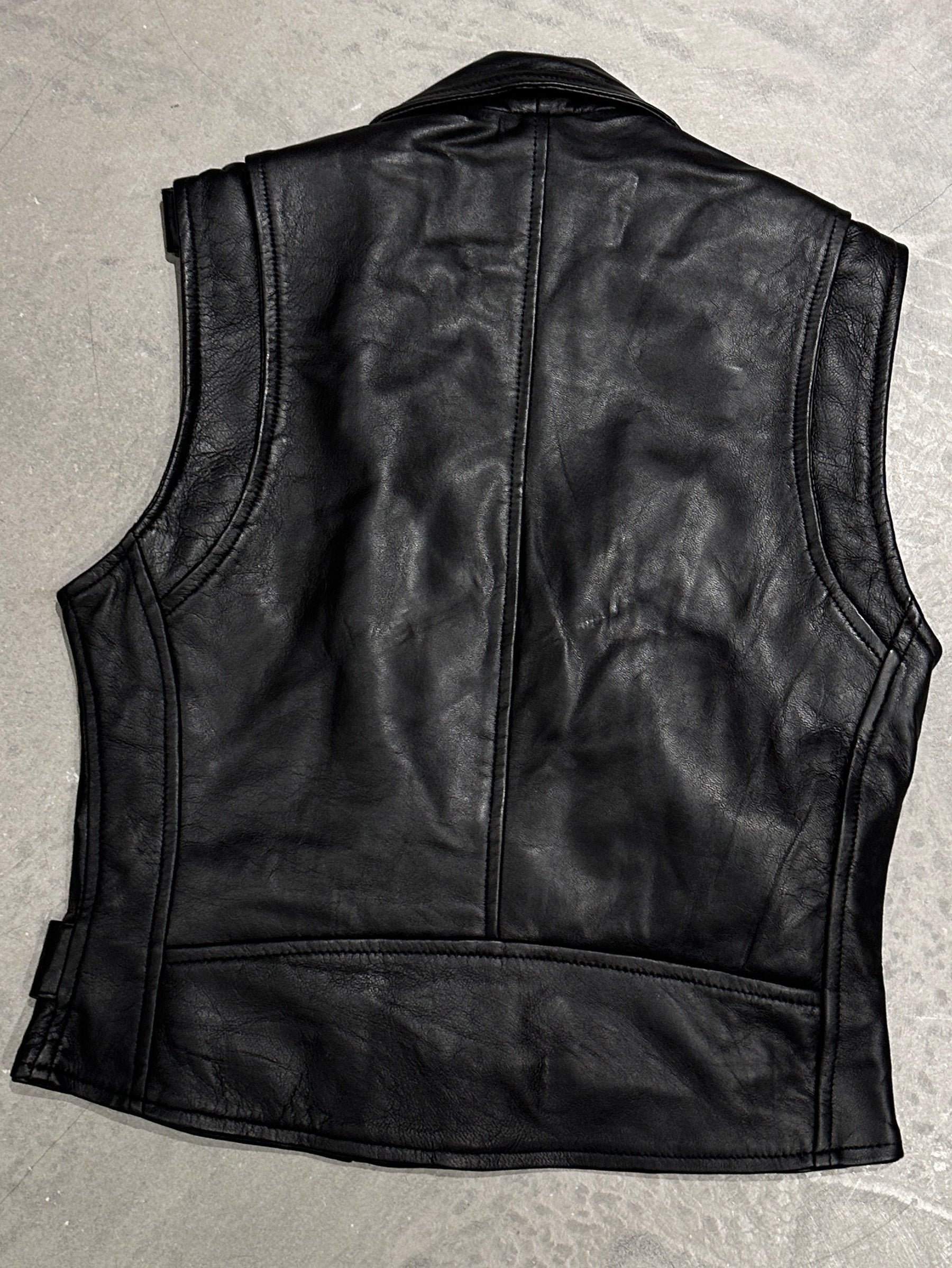 Genuine Leather Vest – Black