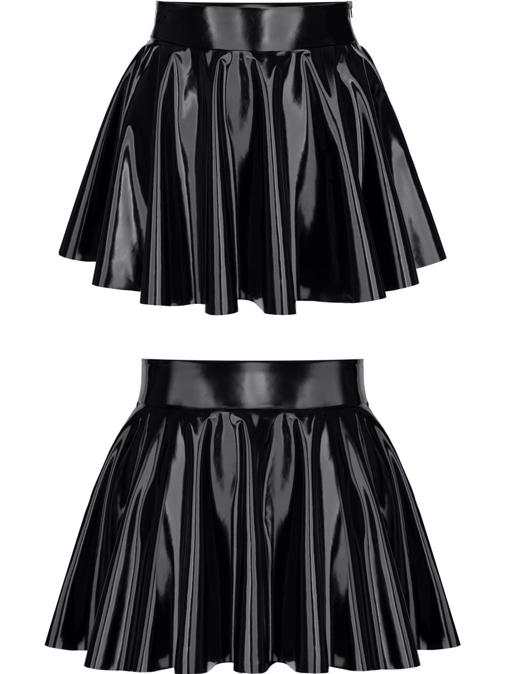Vinyl mini skirt