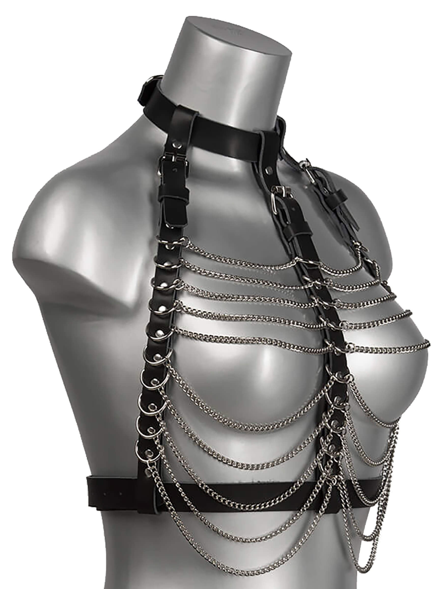 Genuine Leather Chain Harness