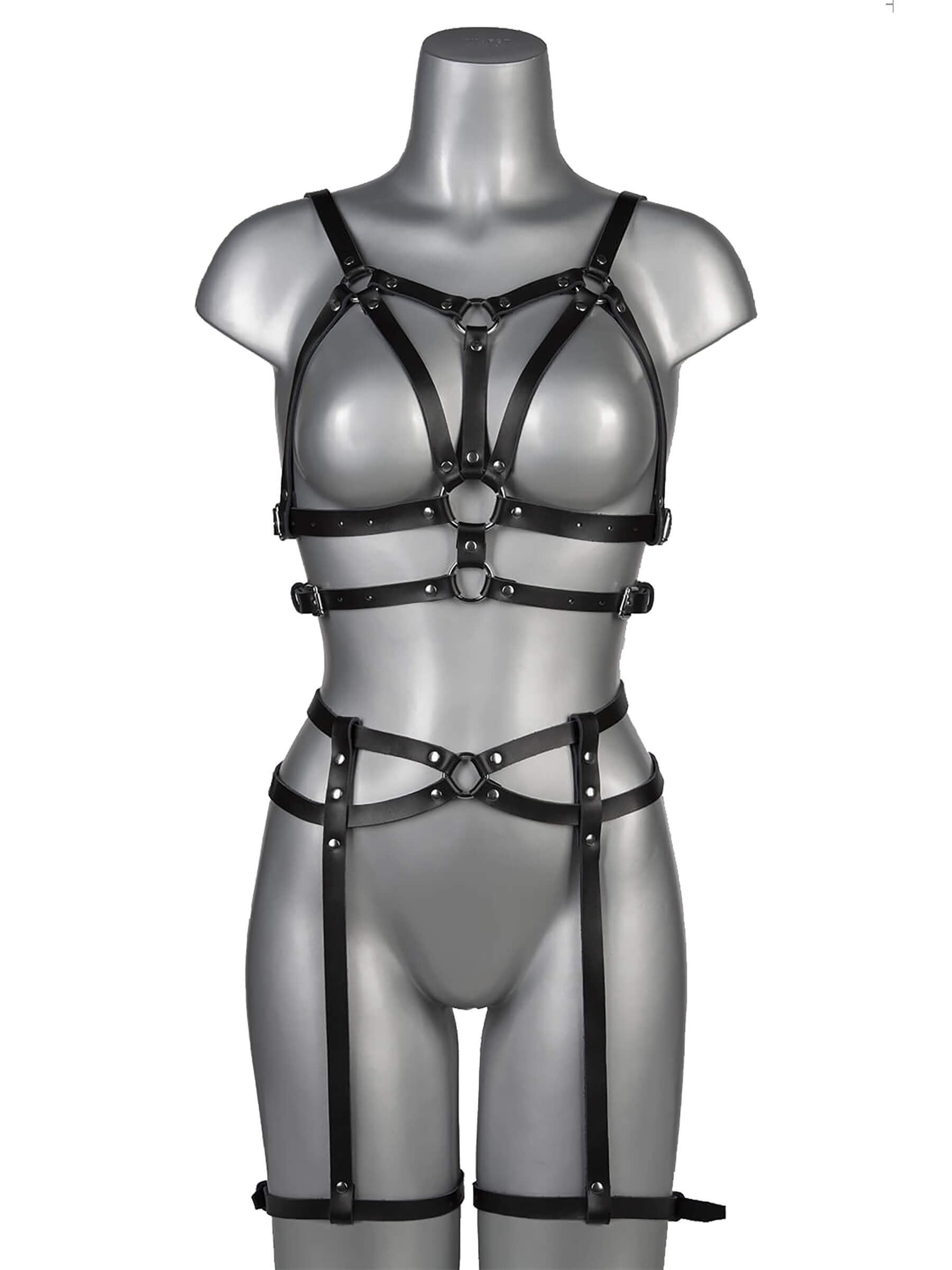 POWERLESS - Echt Leder Harness - BLACK / ROSE GOLD