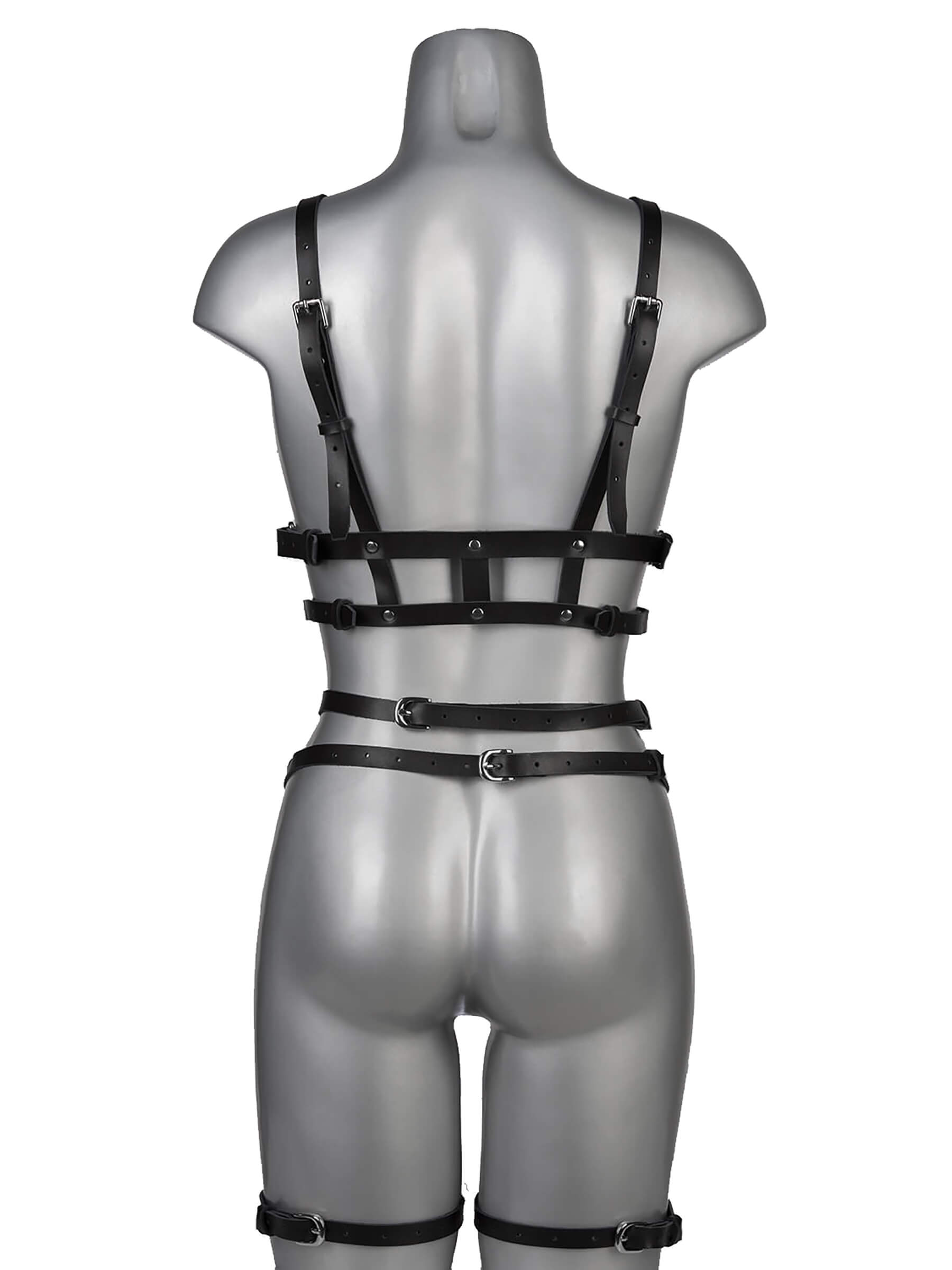 POWERLESS - Echt Leder Harness - BLACK / ROSE GOLD