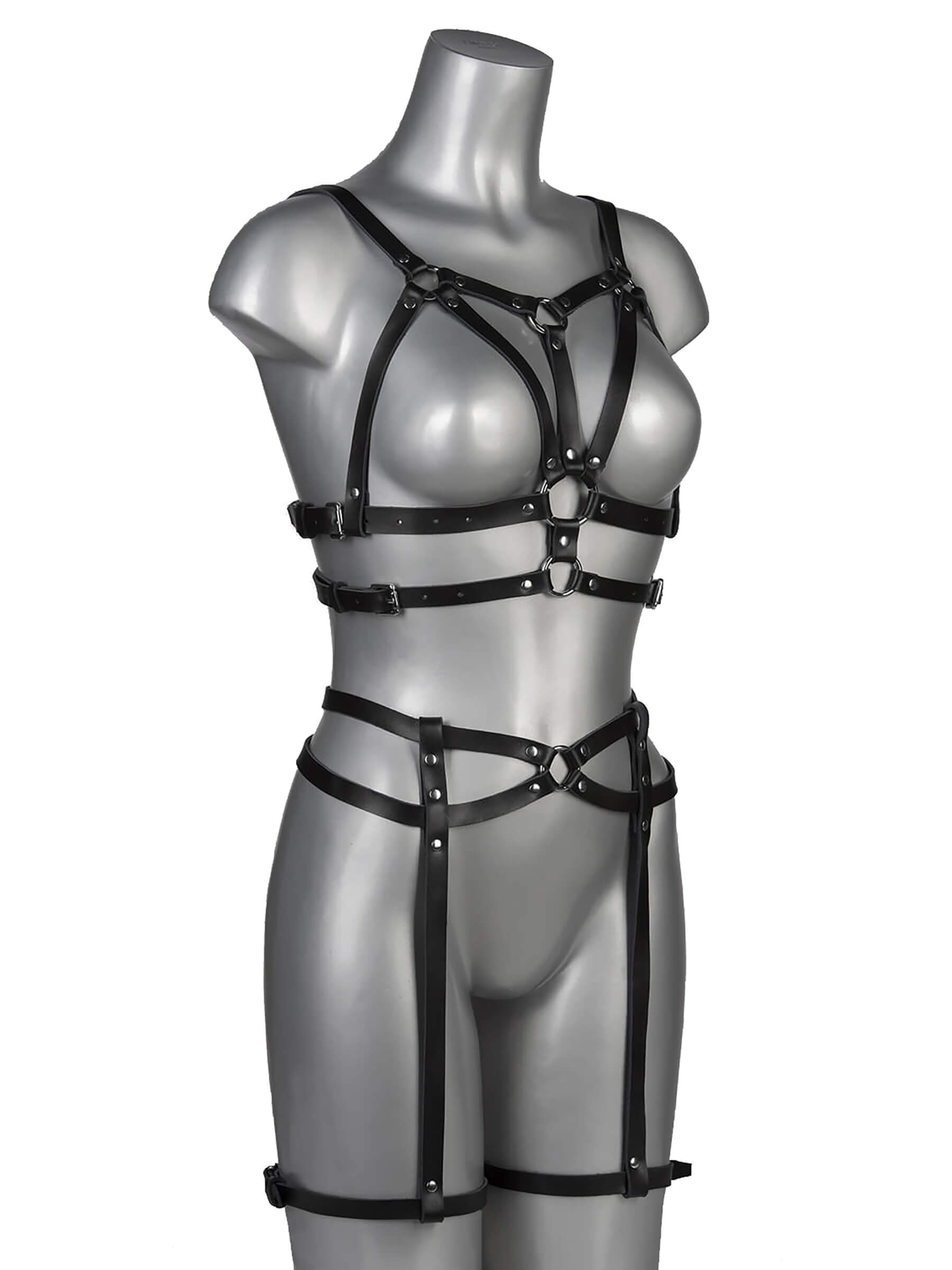 POWERLESS - Echt Leder Harness - BLACK / ROSE GOLD