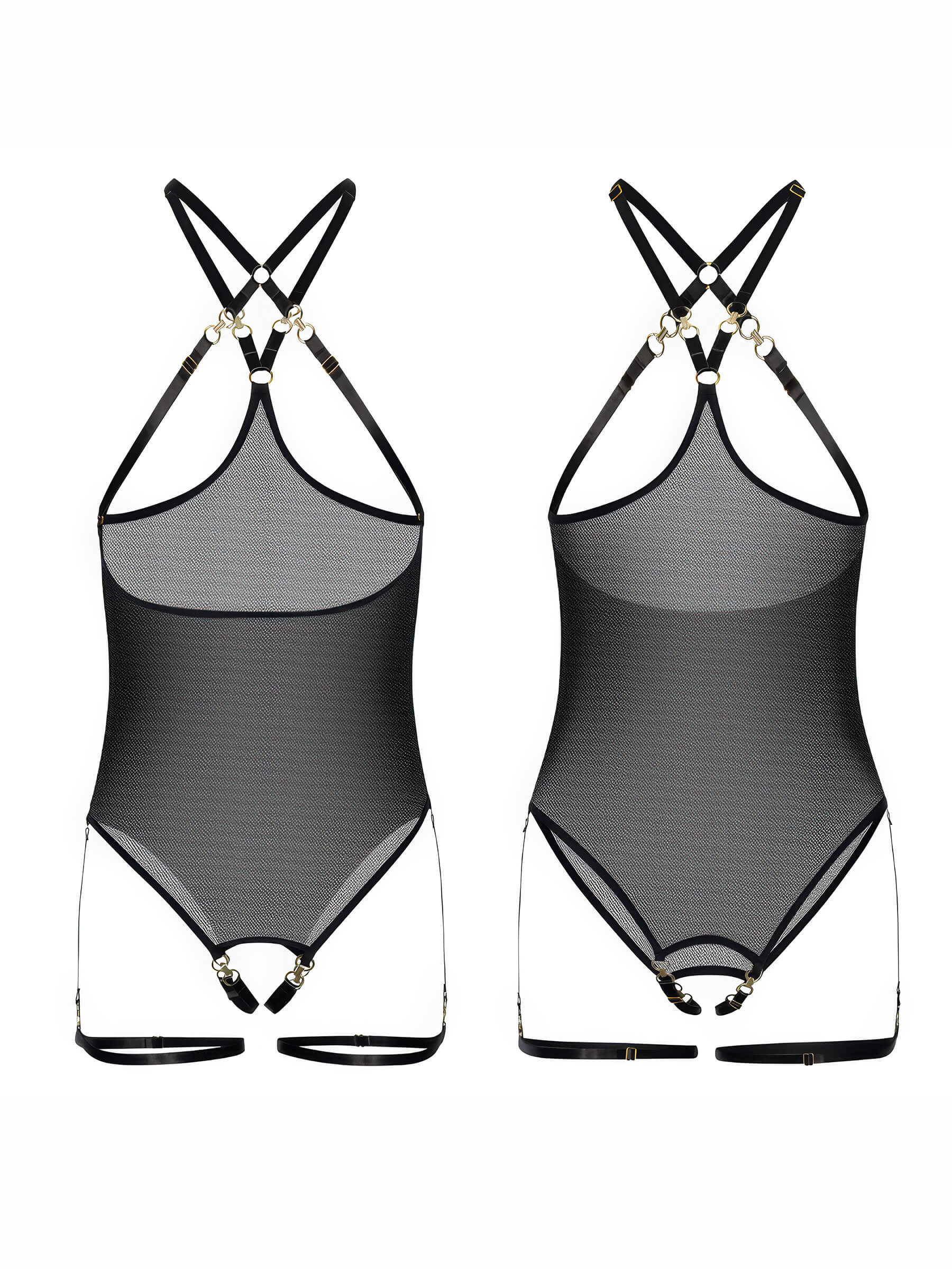 Black mesh bodysuit - Overt