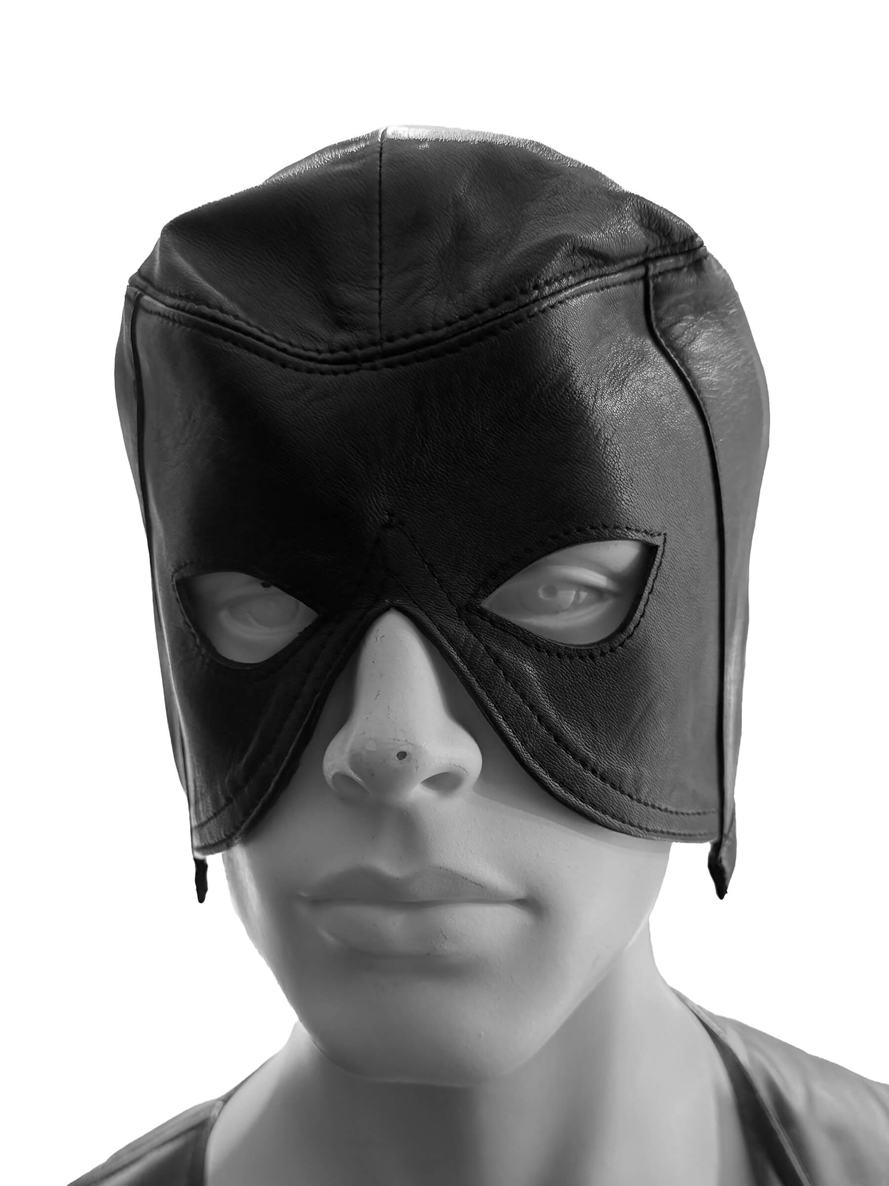 Herren Echtleder Maske mit Schnürung