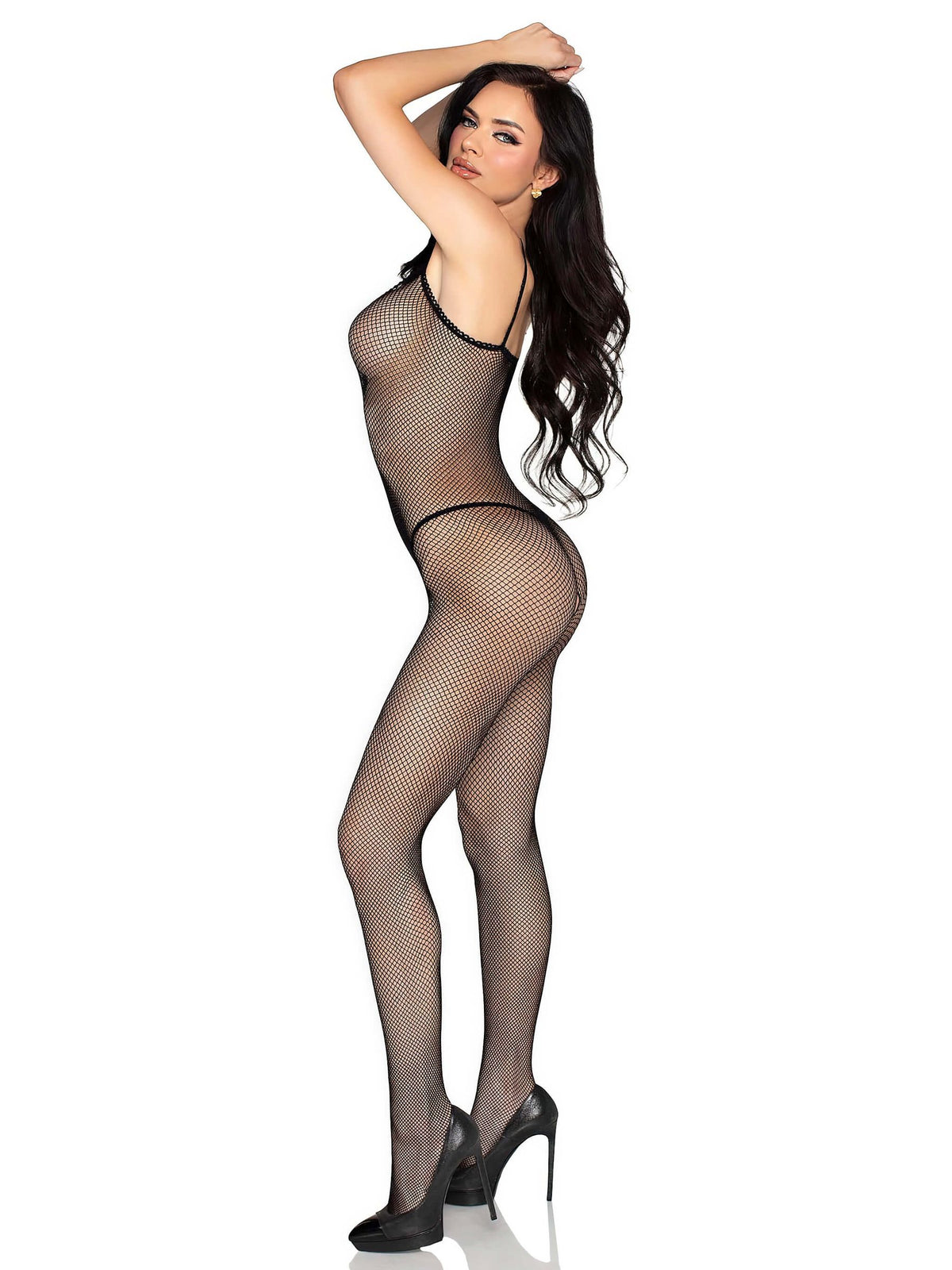Rueckenfreies Maxikleid aus Netz