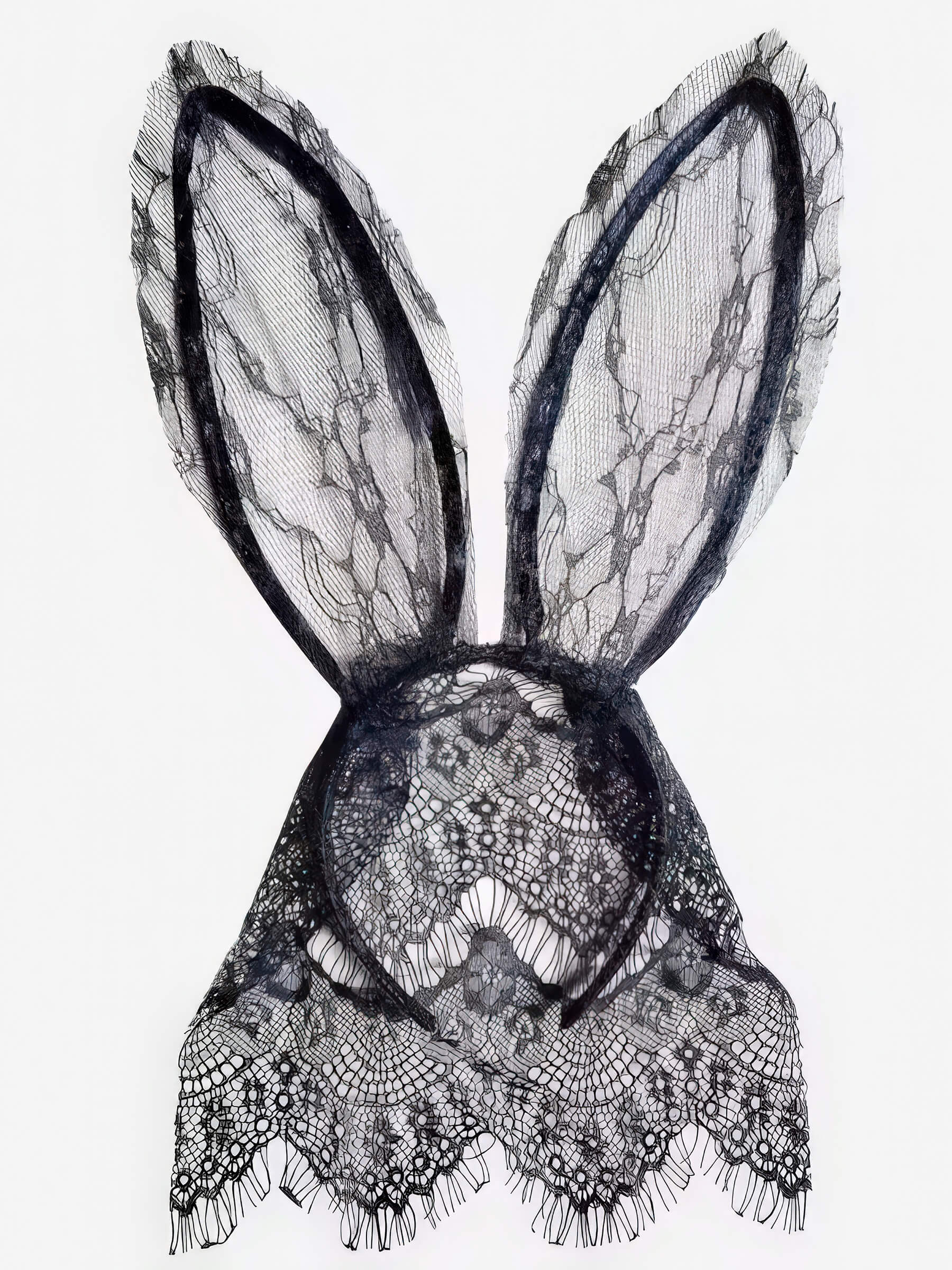 Bunny Maske m. Schleier – Spitze