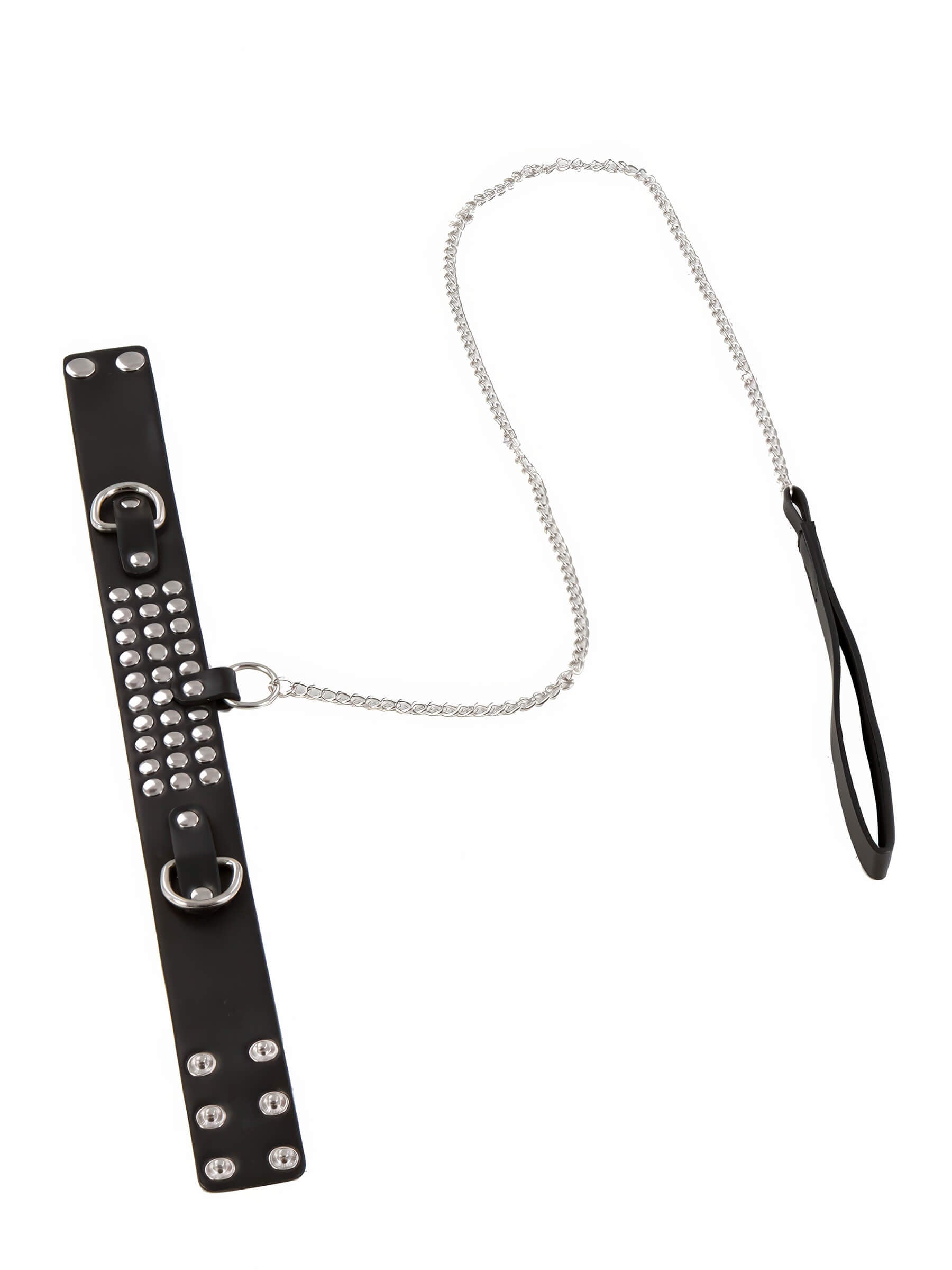 Nieten Halsband mit Leine