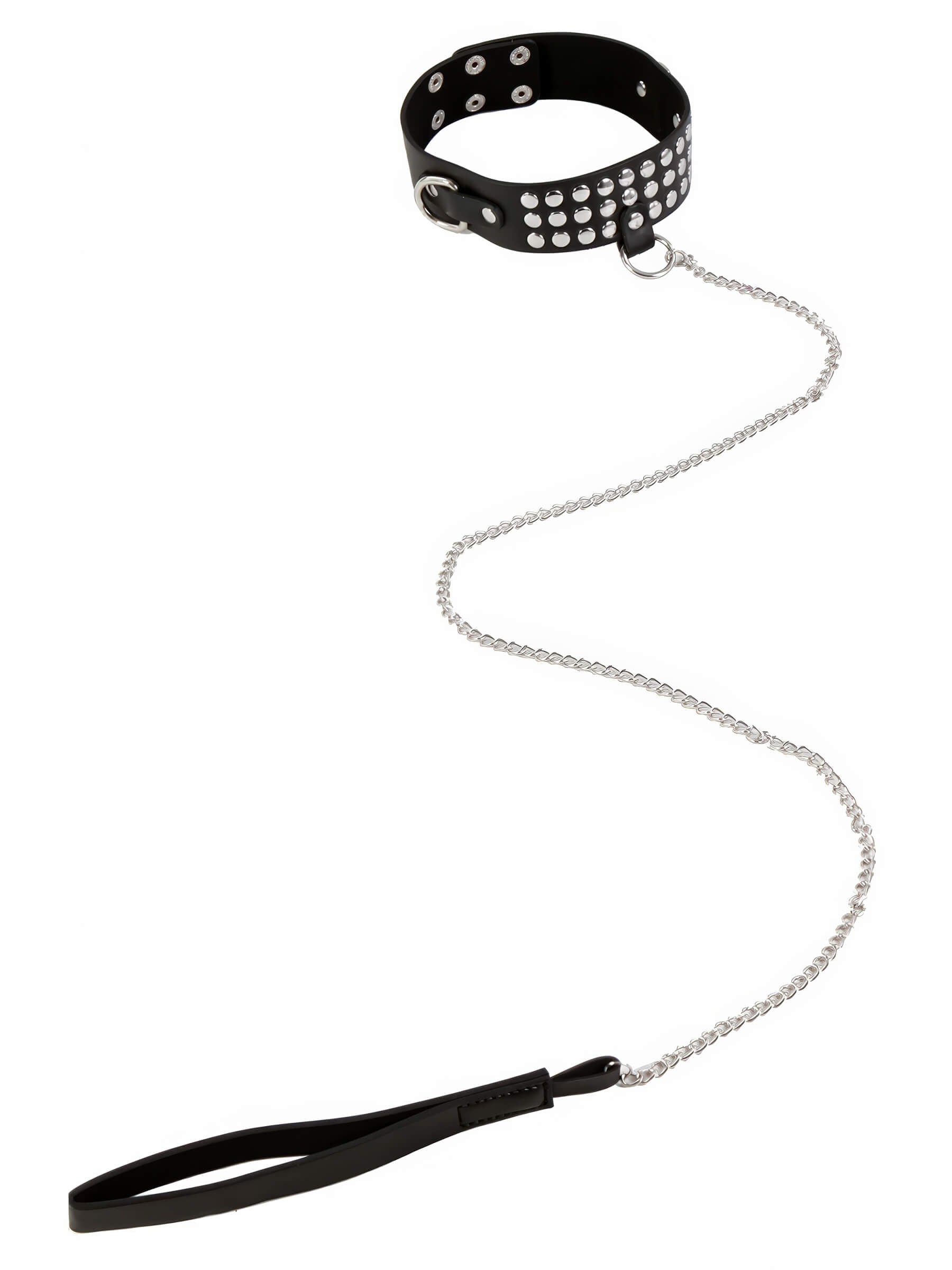 Nieten Halsband mit Leine