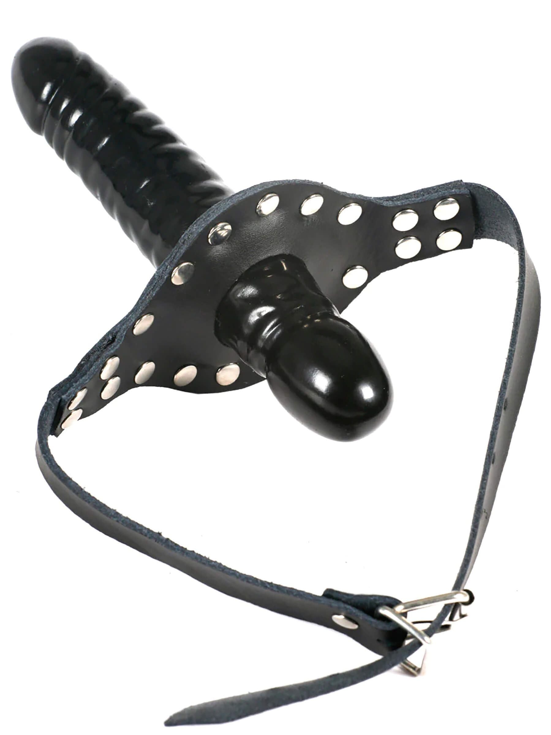 Leather Double Penis Gag