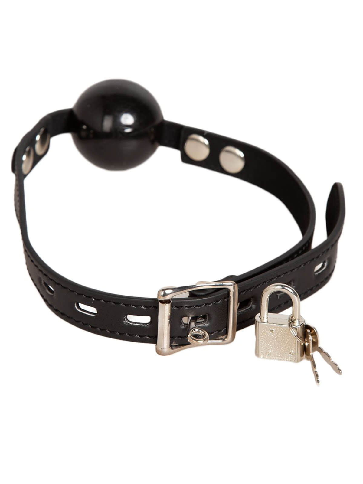Echt Leder Gag Ball – Schwarz