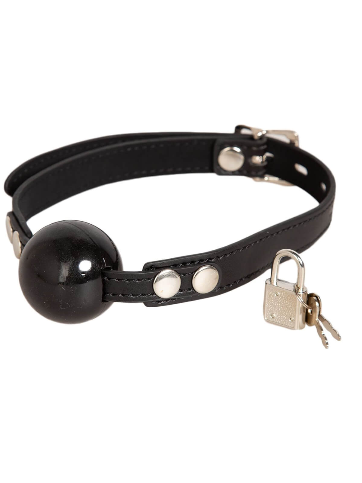 Echt Leder Gag Ball – Schwarz
