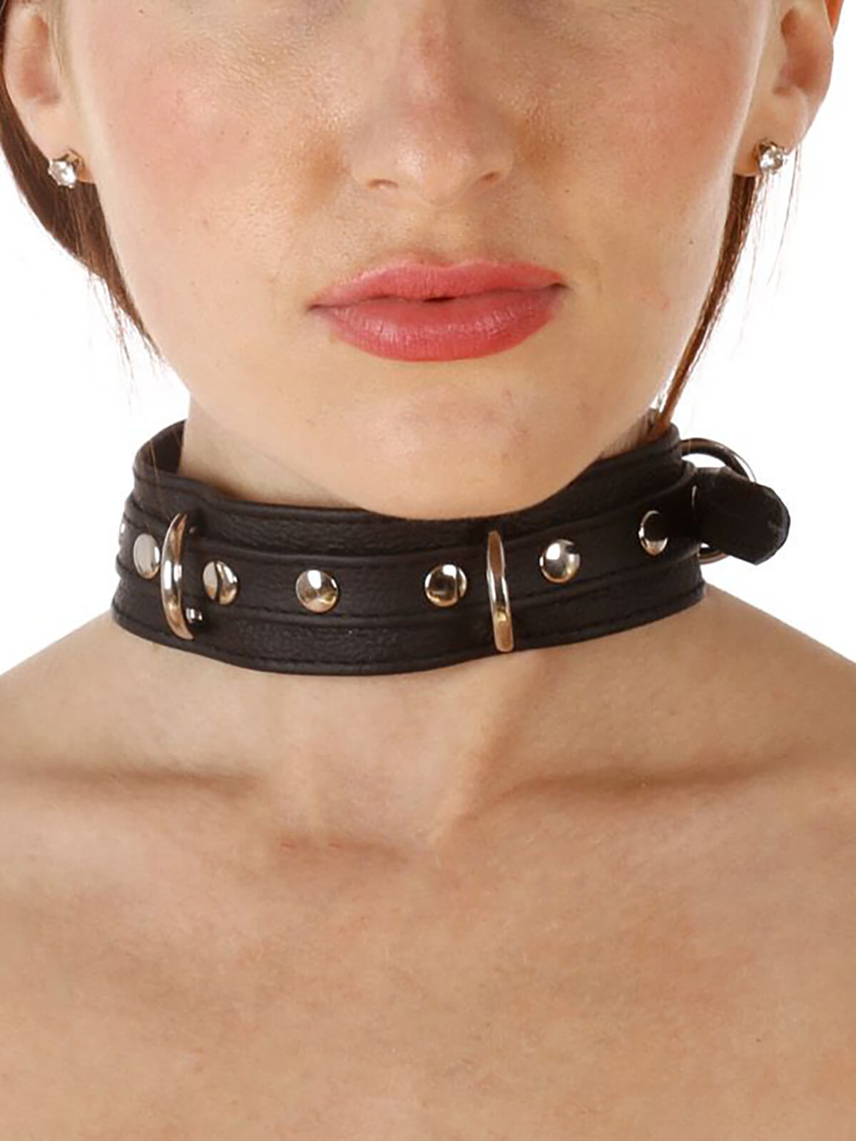 Halsband, o - ring, Schwarz, lederschwarz, , München, Leder - kleidung, figurbetont, Halsband aus Leder, Leder, Halsband