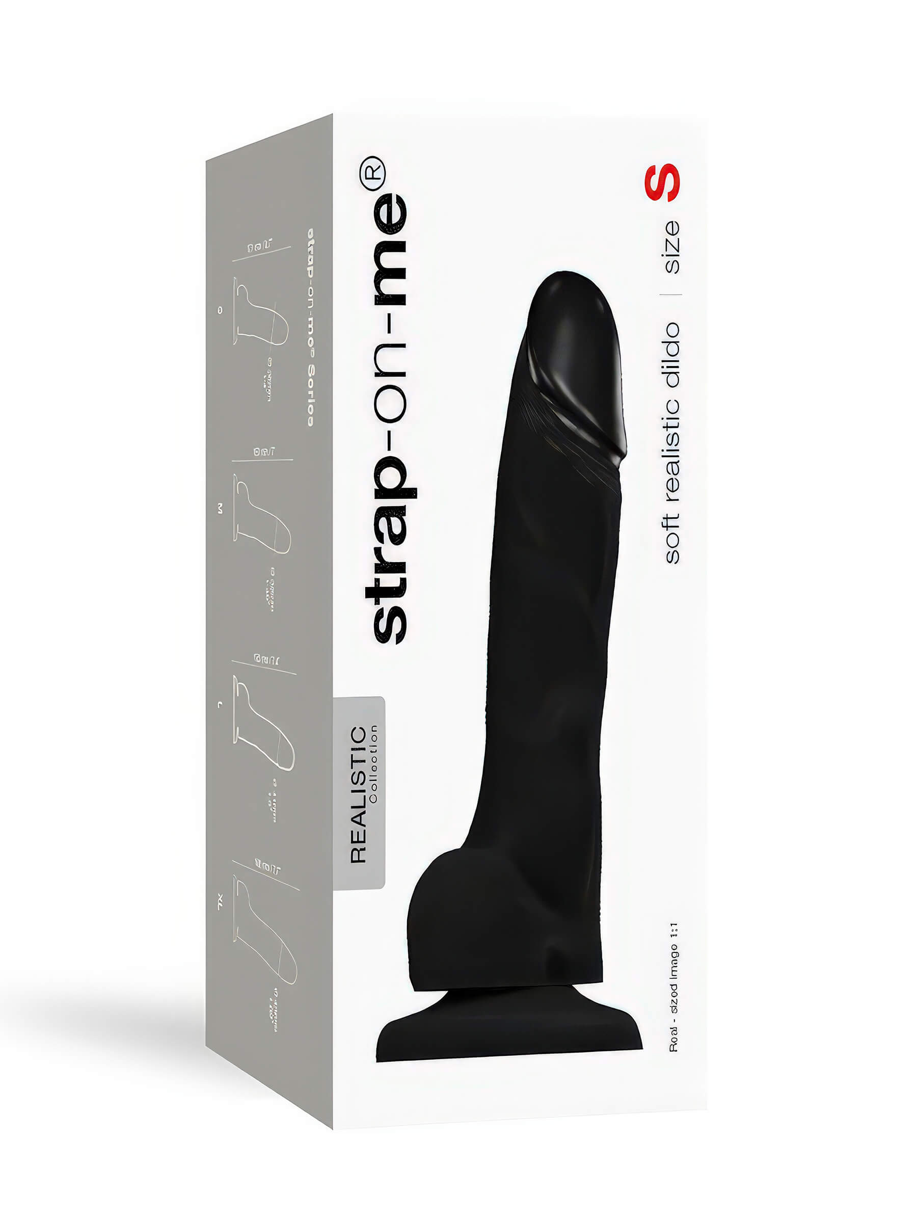 Strap-On-Me Soft Realistic Dildo Black Size