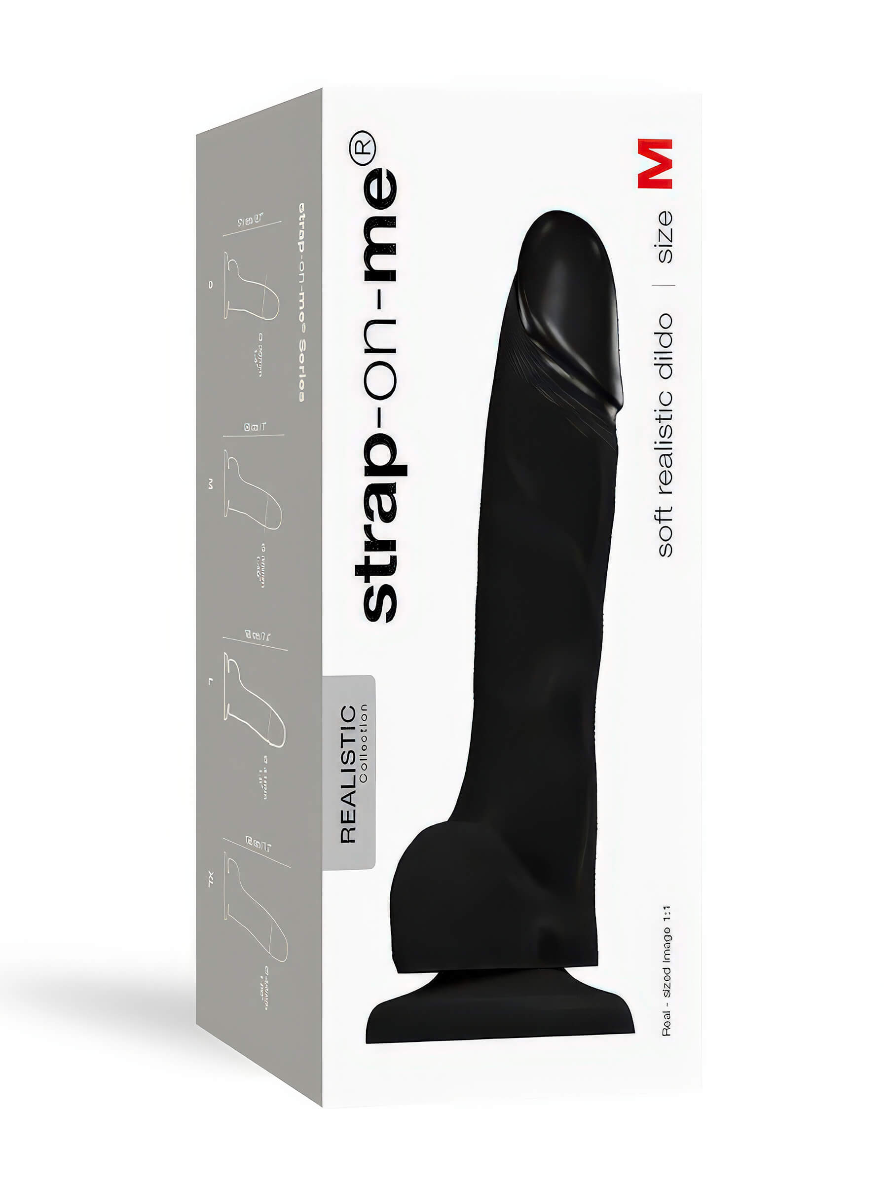 Strap-On-Me Soft Realistic Dildo Black Size