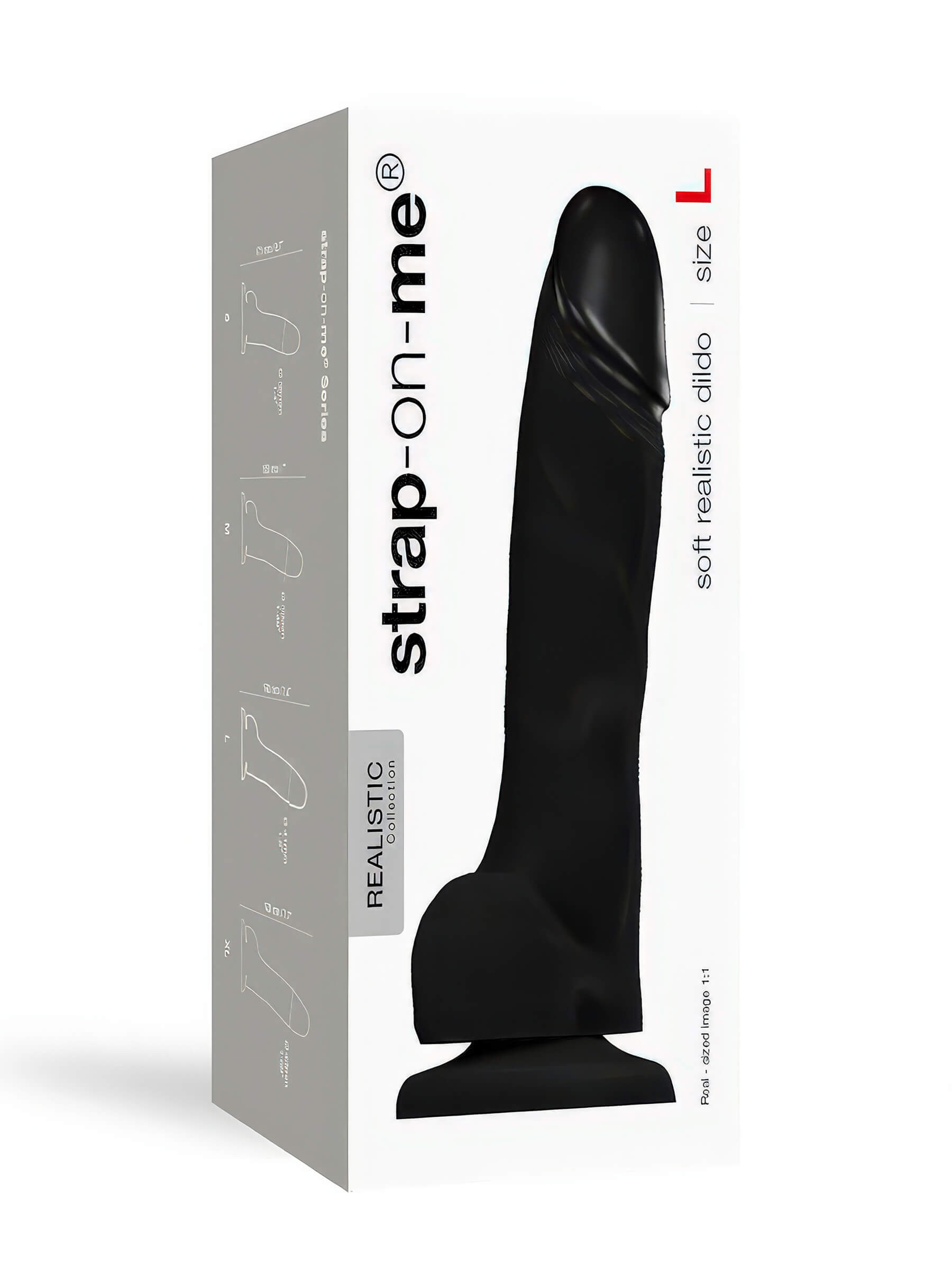 Strap-On-Me Soft Realistic Dildo Black Size