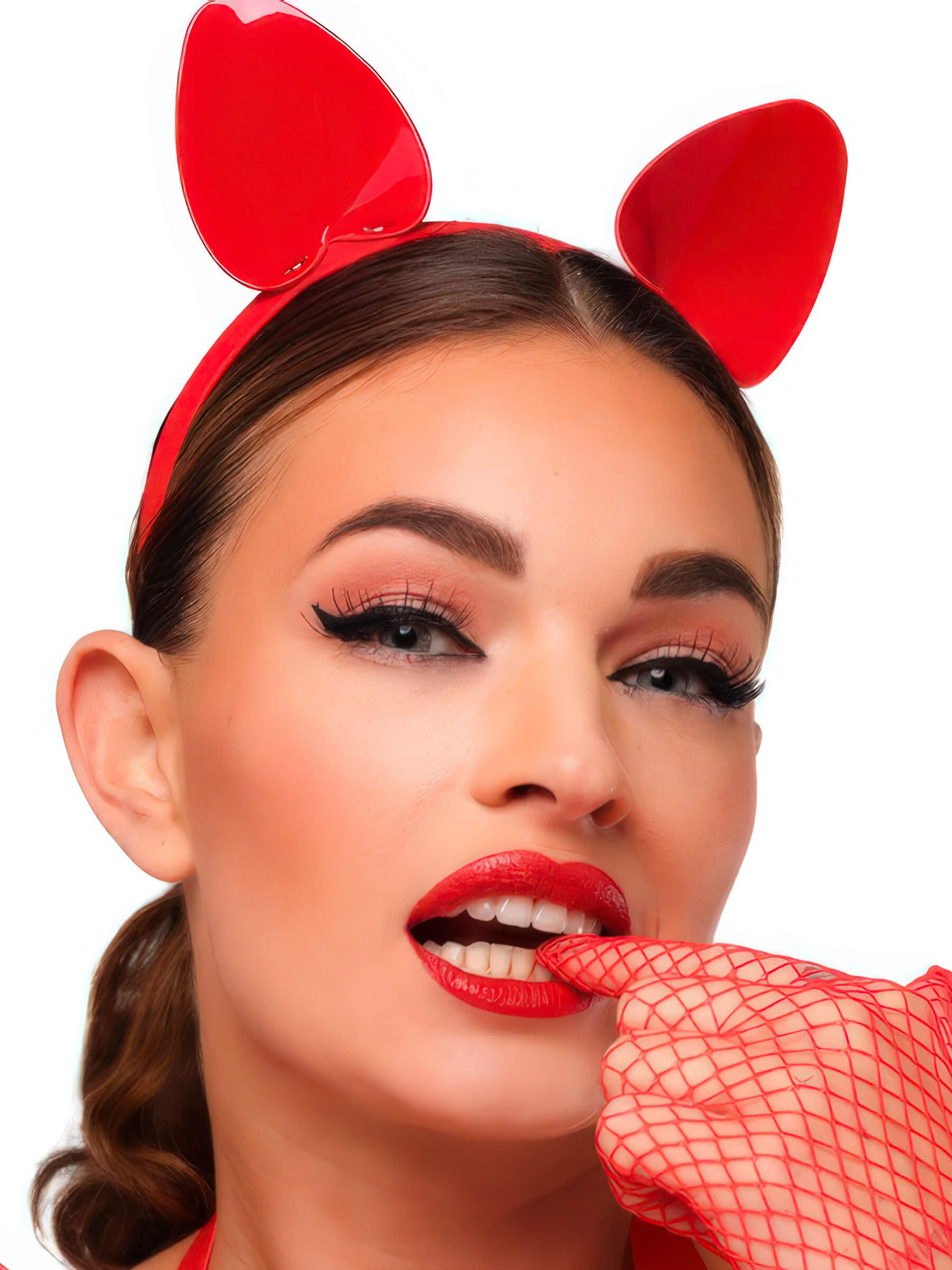 Red Vinyl Cat Ears