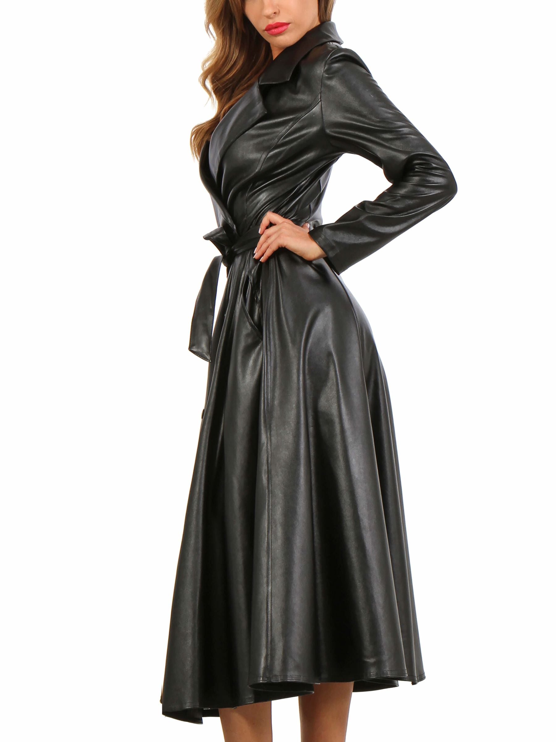 Echt Leder Damenmantel