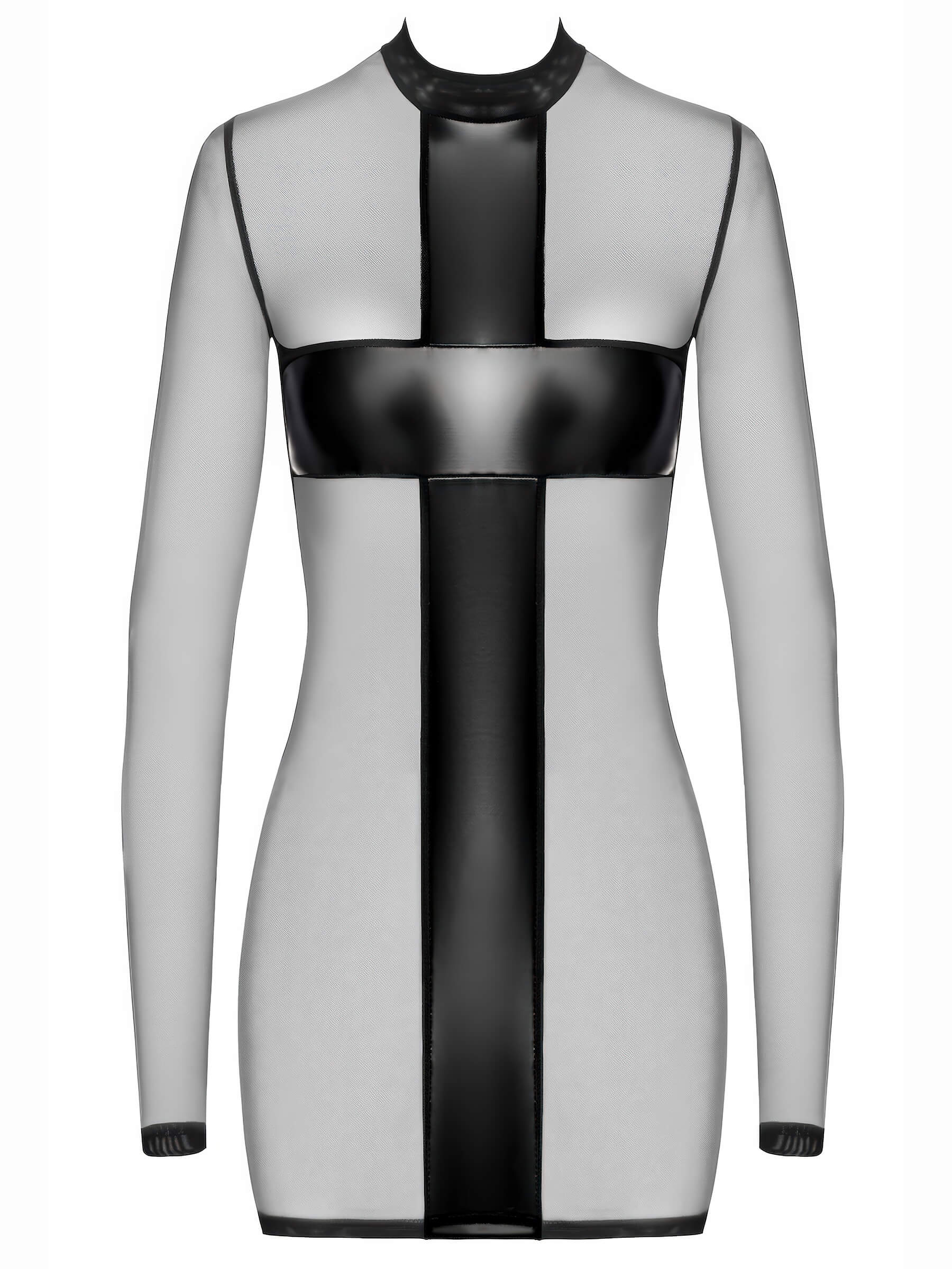 Crossfire Mesh & Wetlook Minikleid