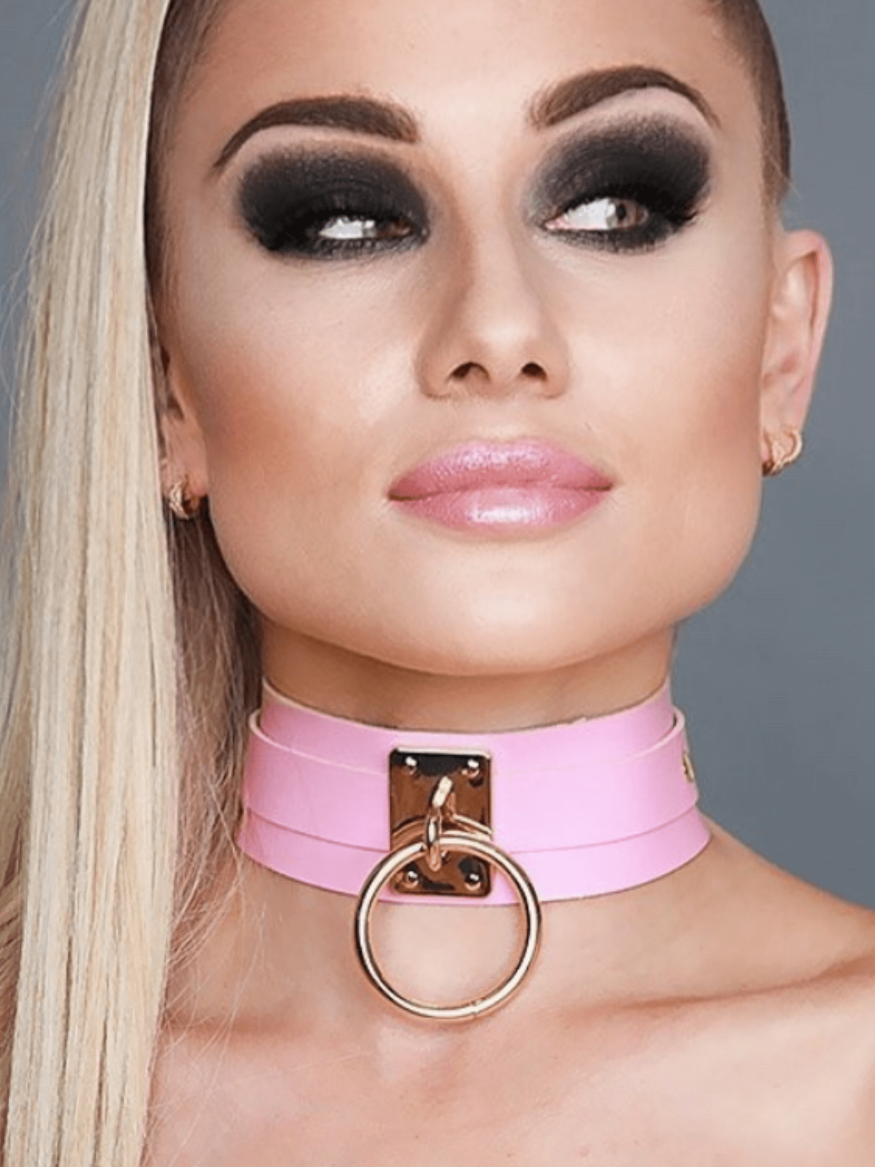 Faux leather O-ring collar