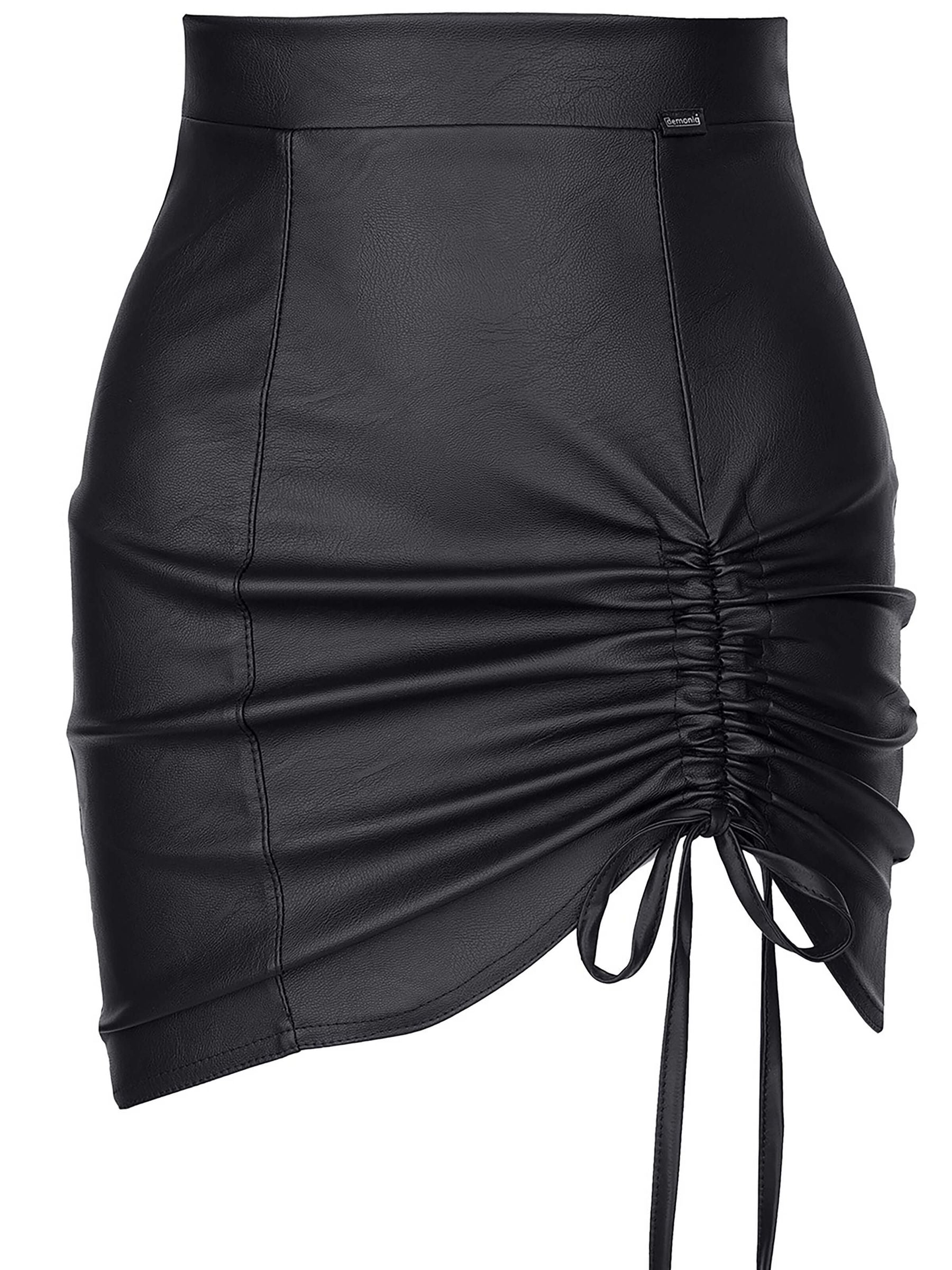 Faux leather skirt