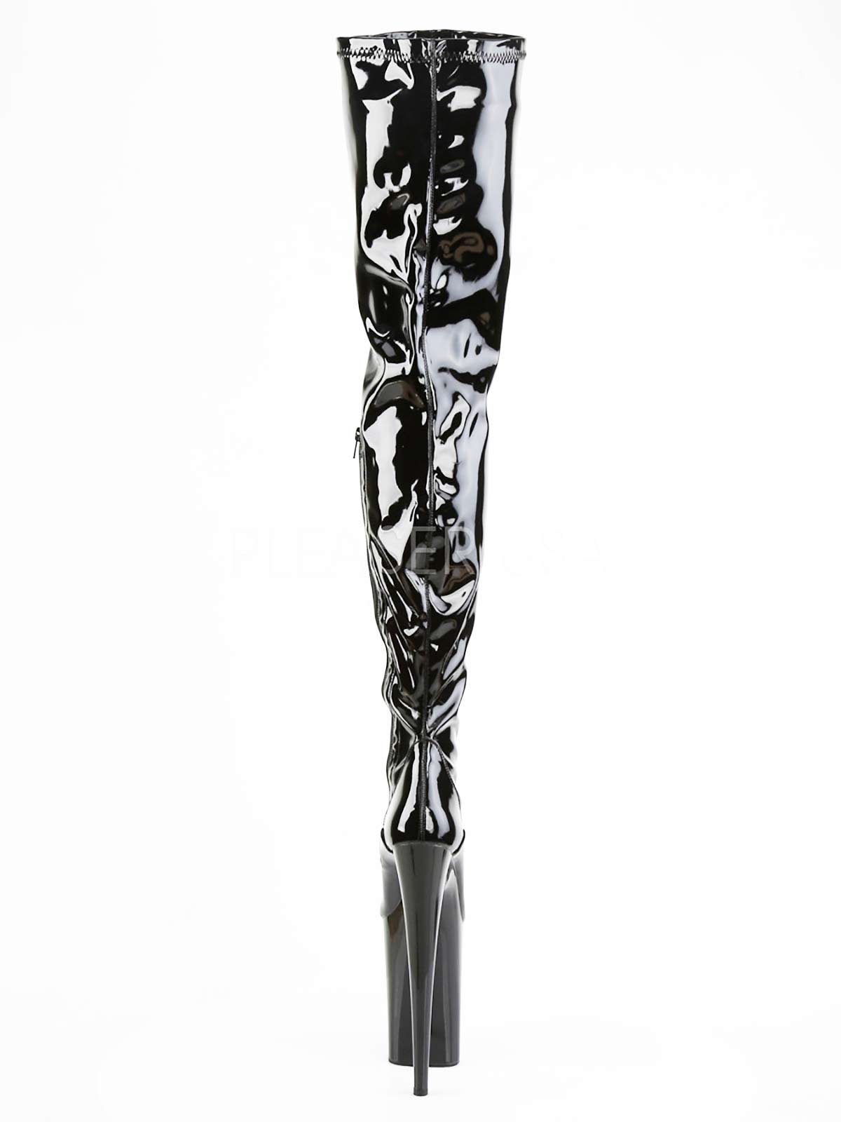 Lackstiefel, Plateau Stiefel, schwarze lack Stiefel, schwarz, Overknee, Stretch Stiefel, Stretch, Plateau Stiefel, Oberschenkellang, Stiefel, extrem Plateau, Over knee, plateau, lackschwarz