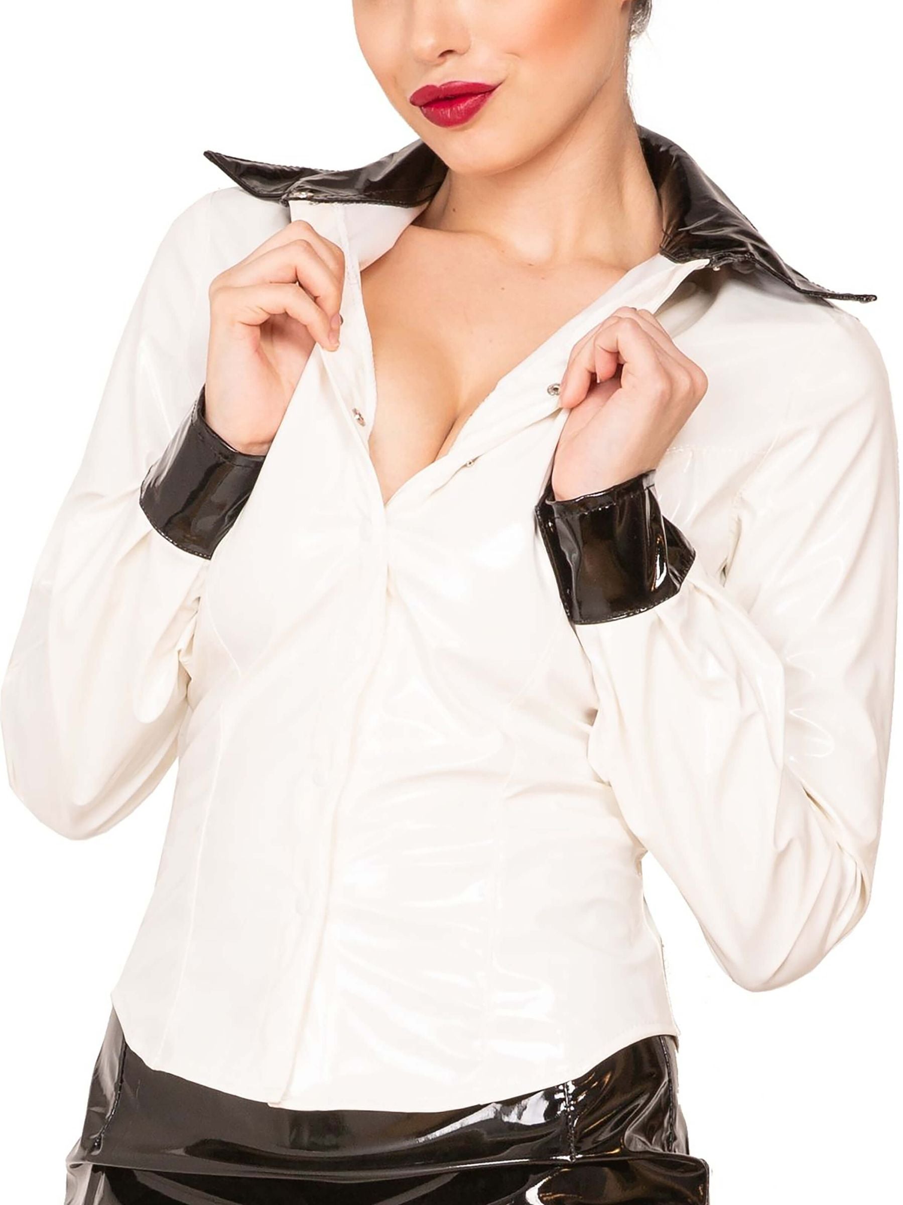 Lacktop, lackoberteil, damenlacktop, top aus lack, lackbluse, lack bluse, lackbustier, weiss, Lackweiss, top, damentop, sexy top, tanktop, lack oberteil, lack bluse, lack shirt, bhtop, bh