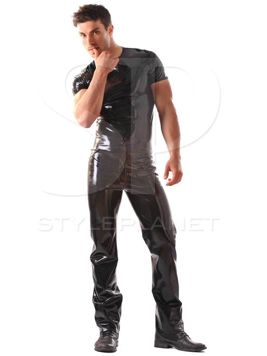 Herren Latex Jeans