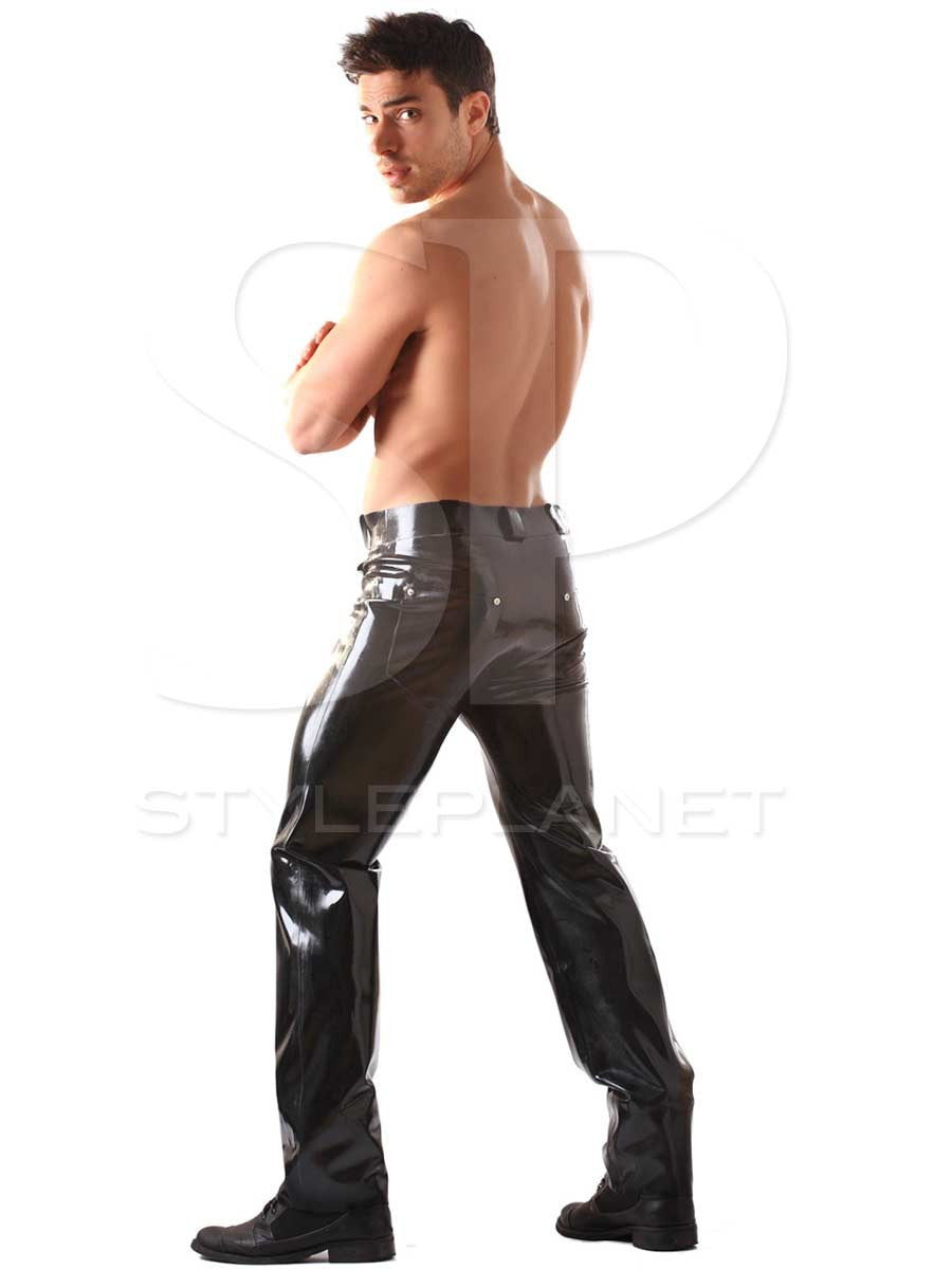 Herren Latex Jeans