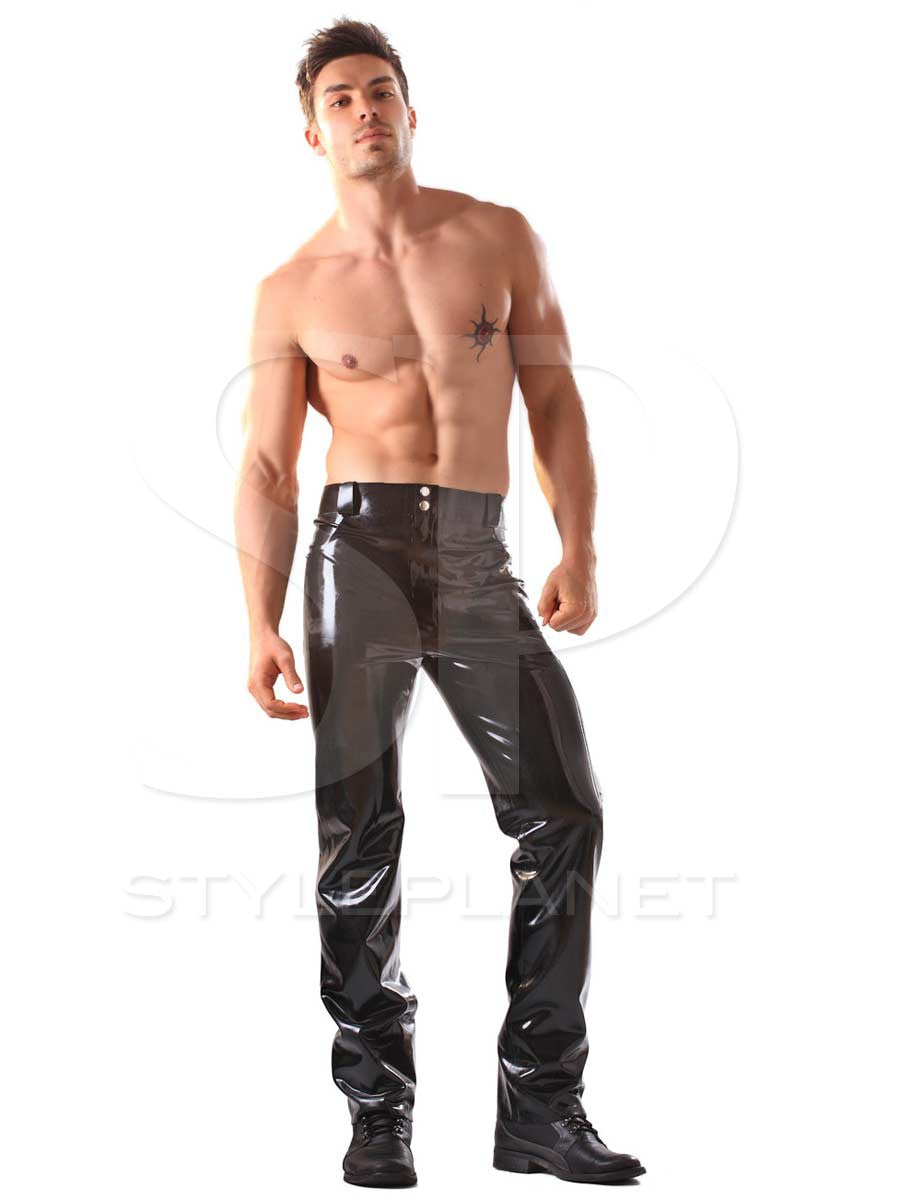 Herren Latex Jeans