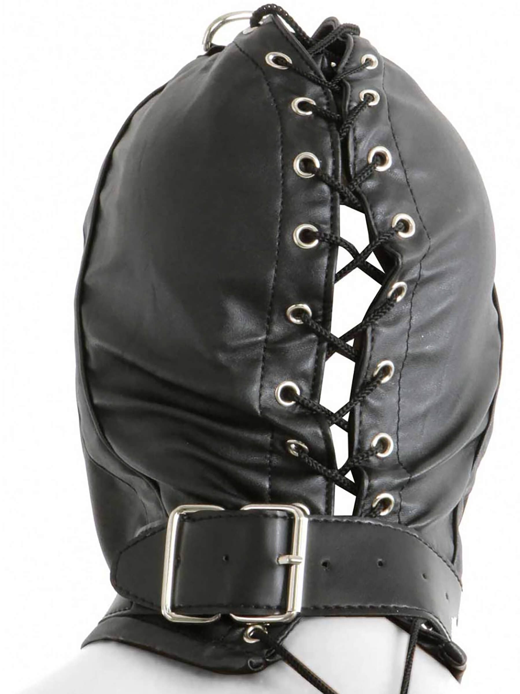 Herren Ledermaske BDSM Maske aus Kunstleder