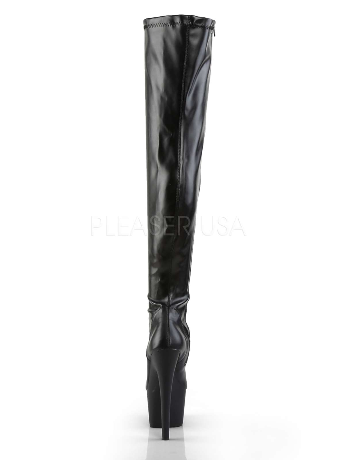 Lederstiefel, Plateau Stiefel, schwarze Kunstlederstiefel, schwarze Overknee, Stretchstiefel, Stretch, Plateau Stiefel, Oberschenkellang, Stiefel, extrem Plateau, Overknee, sehr hoch, Plateau