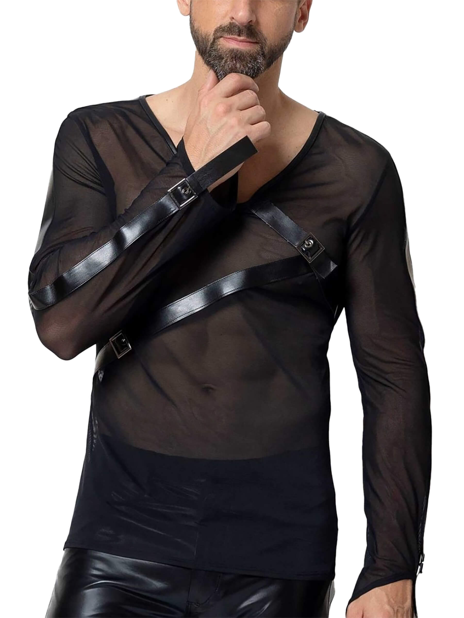 Long-sleeved mesh shirt Rikke