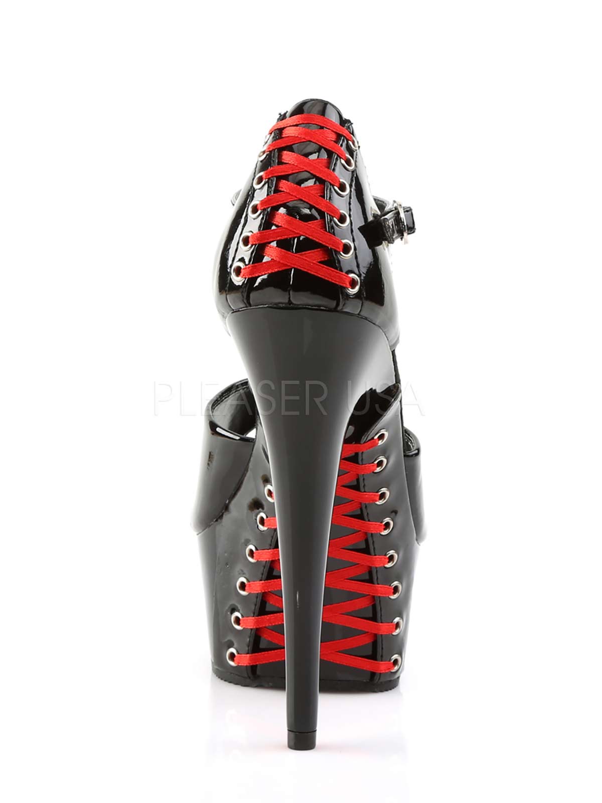 Plateausandalette, Satinschnürung, Plateausandale, Sandale, Lack Sandalette, Riemchen Heels, Lackschwarz, Damenplateauschuh, schwarzer Highheel, Stiletto, Lacksandale, Plateausandale