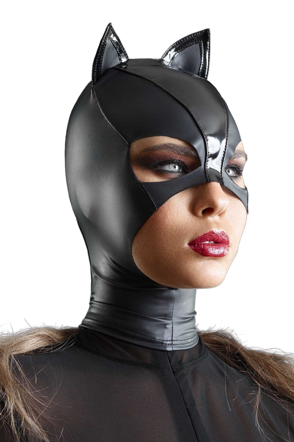 Faux leather wet-look mask Beta