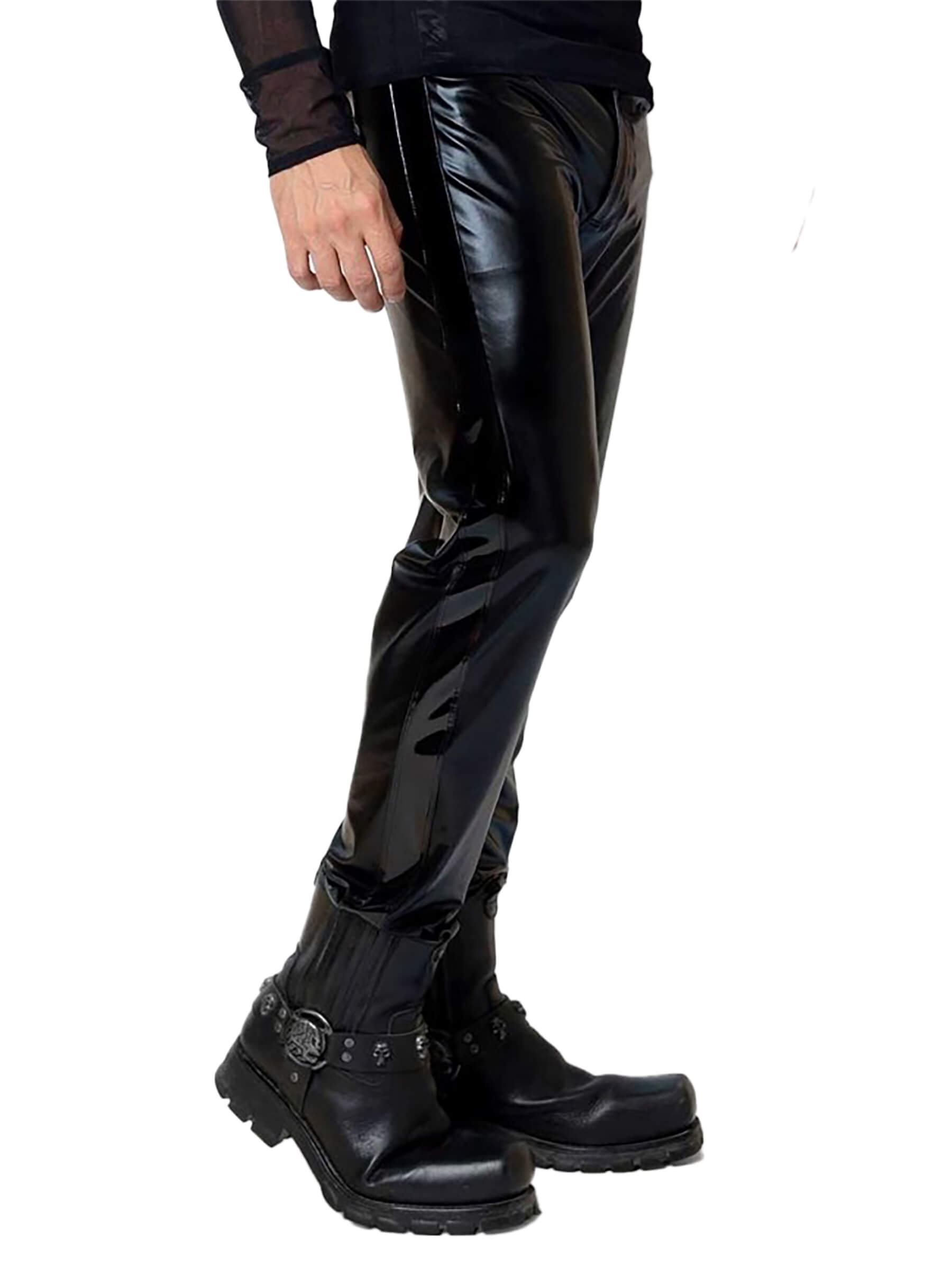 kunstlederhose, Herren lederhose, herren lackhose, wetlookhose, lederhose, lederimitat, kunstlederjeans, kunstleder, schwarz, lederscharz, wetlookhose, herren wetlookhose, Herren Kunstlederhose