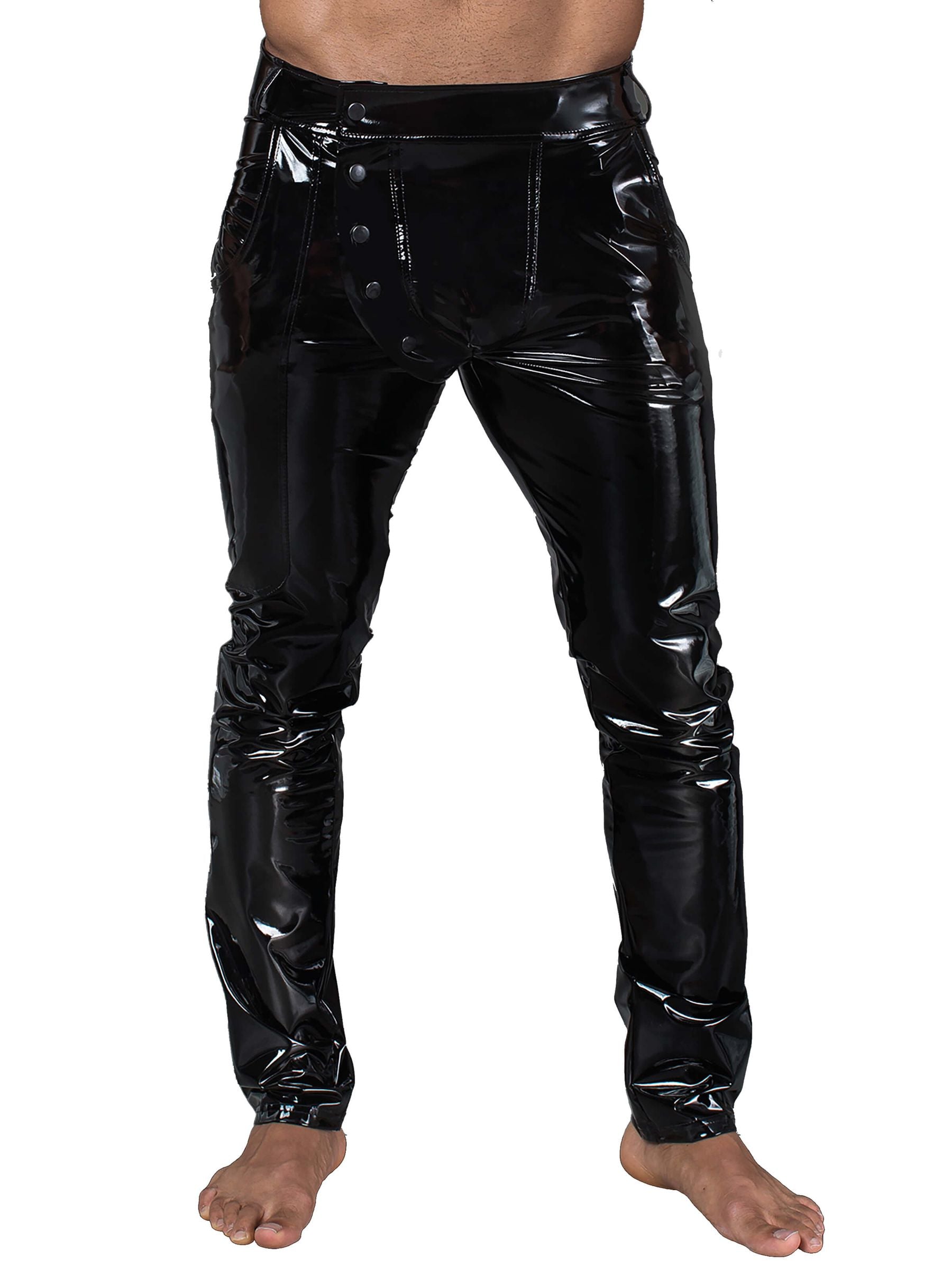 Men's patent leather trousers