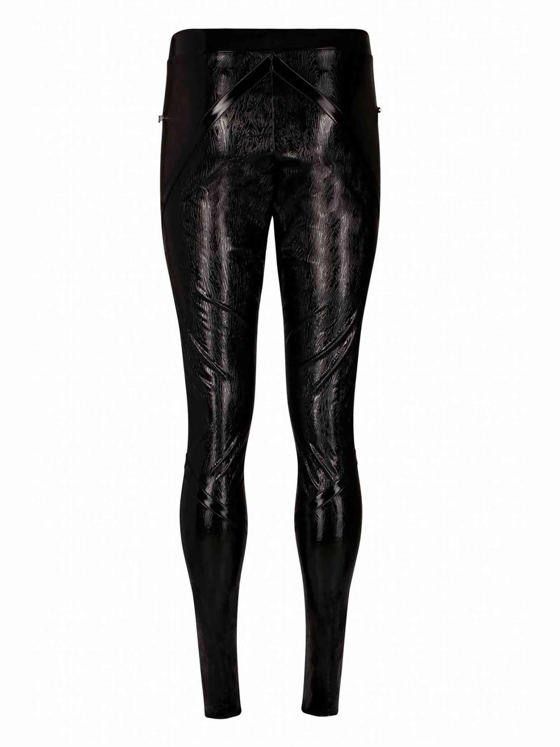 Designer men's leggings GUNNAR patent trousers