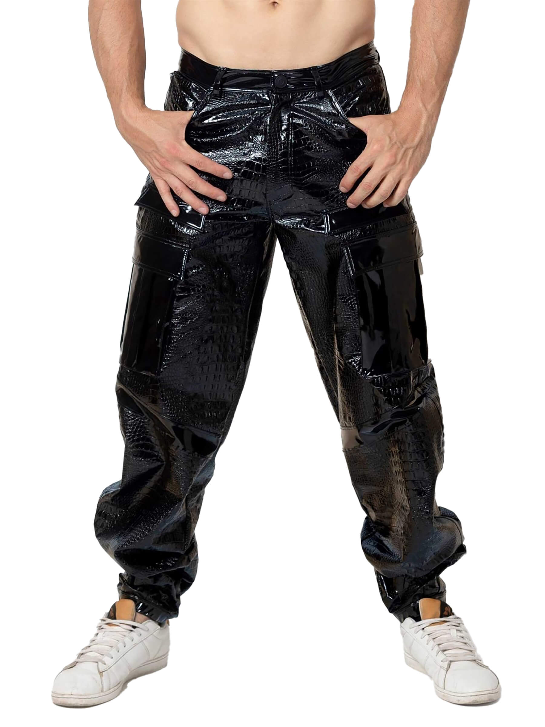 Designer trousers RAGNAR - men's patent trousers