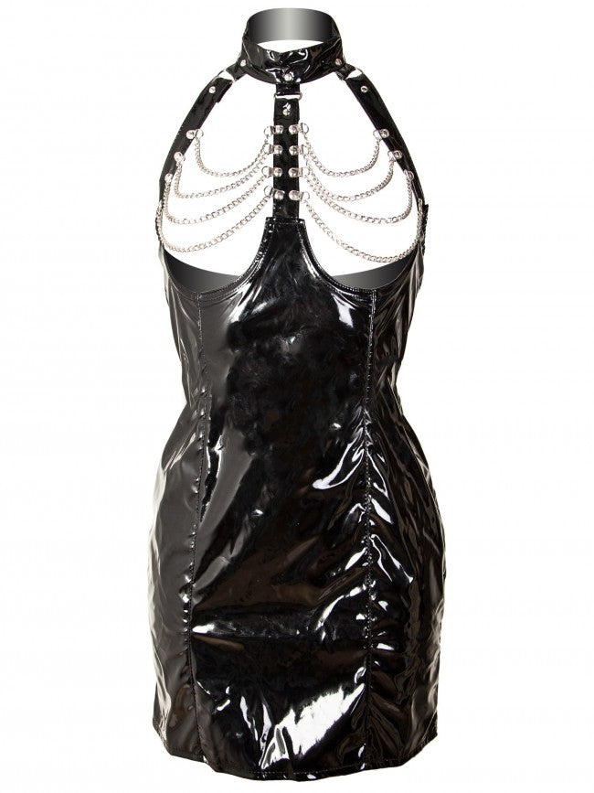 Patent leather dress - Chain Exposure