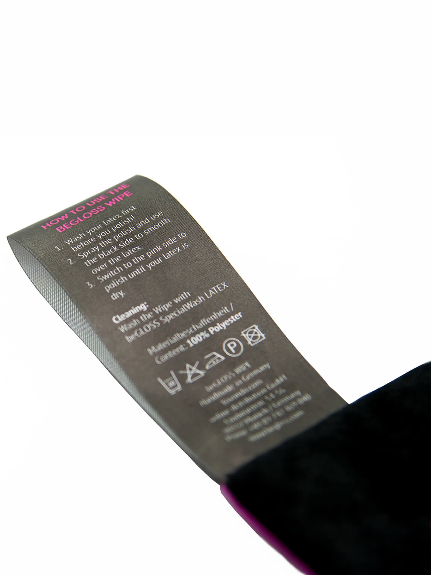 Latex Pflege SET 250 ml - Latex Politur Spray - Latex Spezial Waschmittel - beGLOSS Wipe