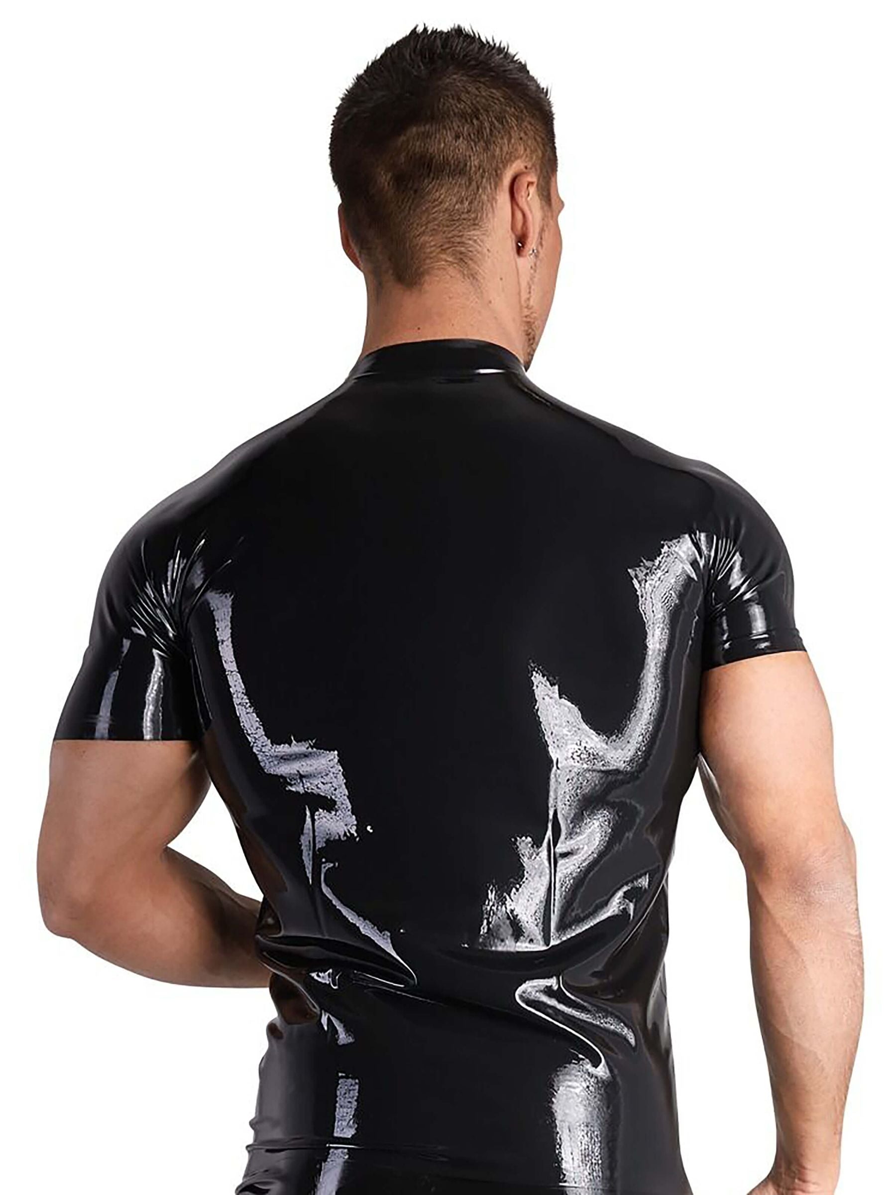 Latex T-shirt with zipper