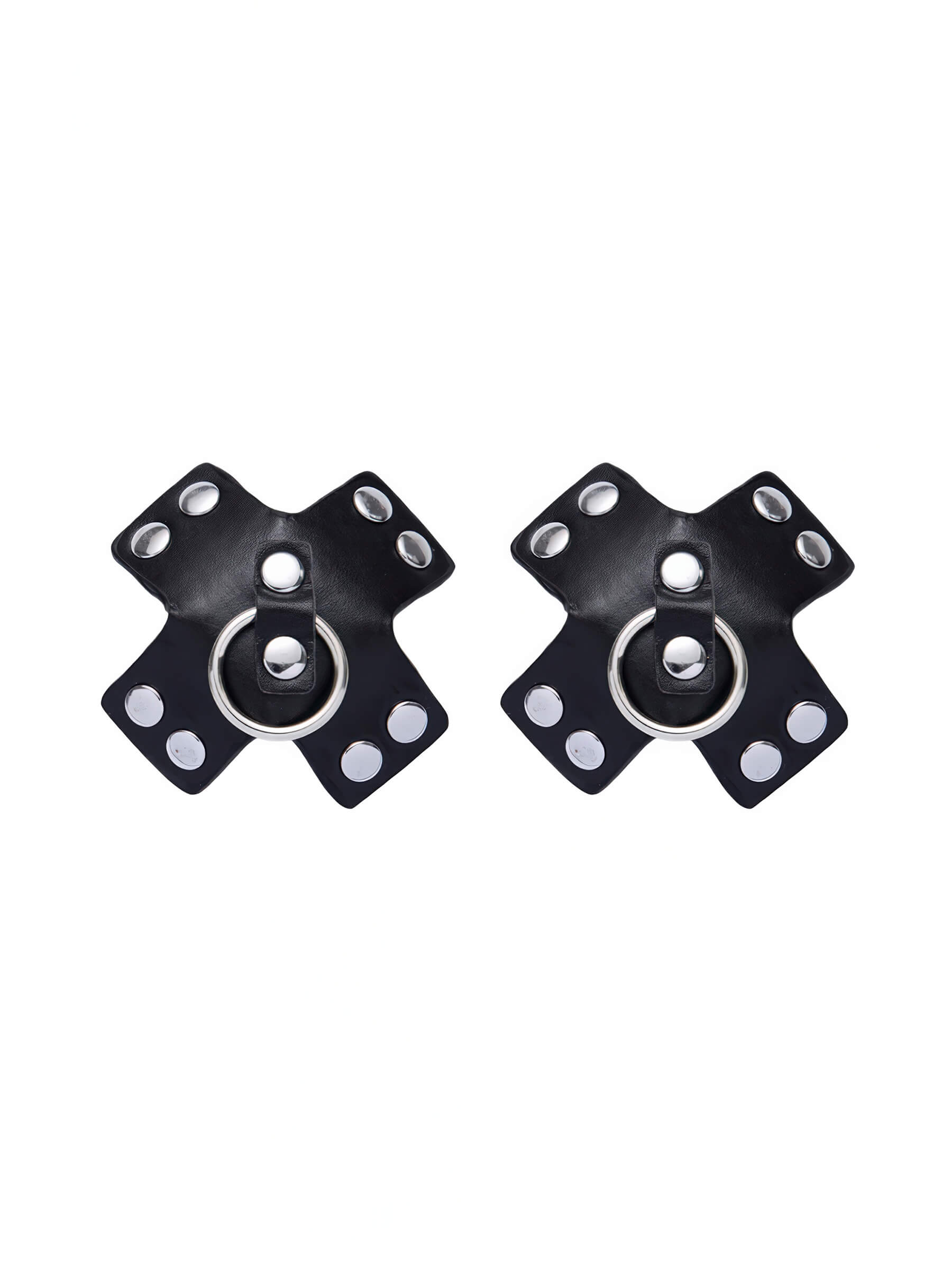 BDSM Nipple Pasties – Kreuzdesign – Schwarz