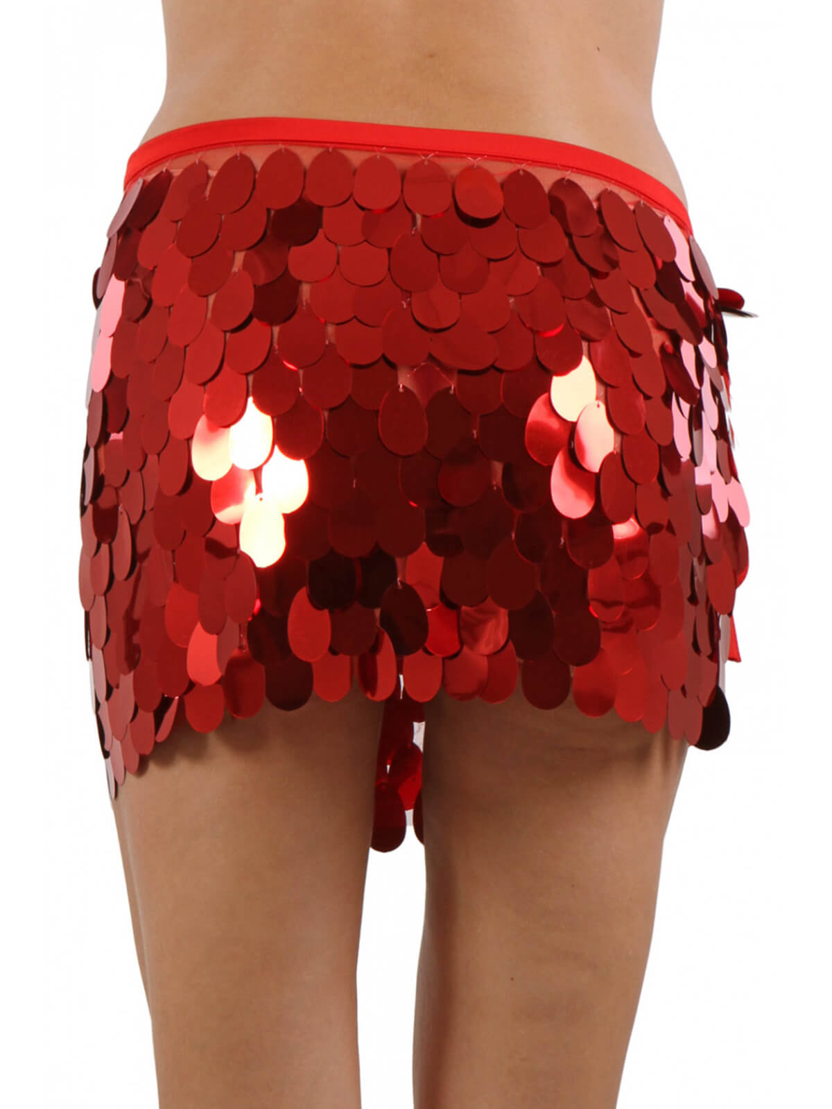 Red tulle mini skirt