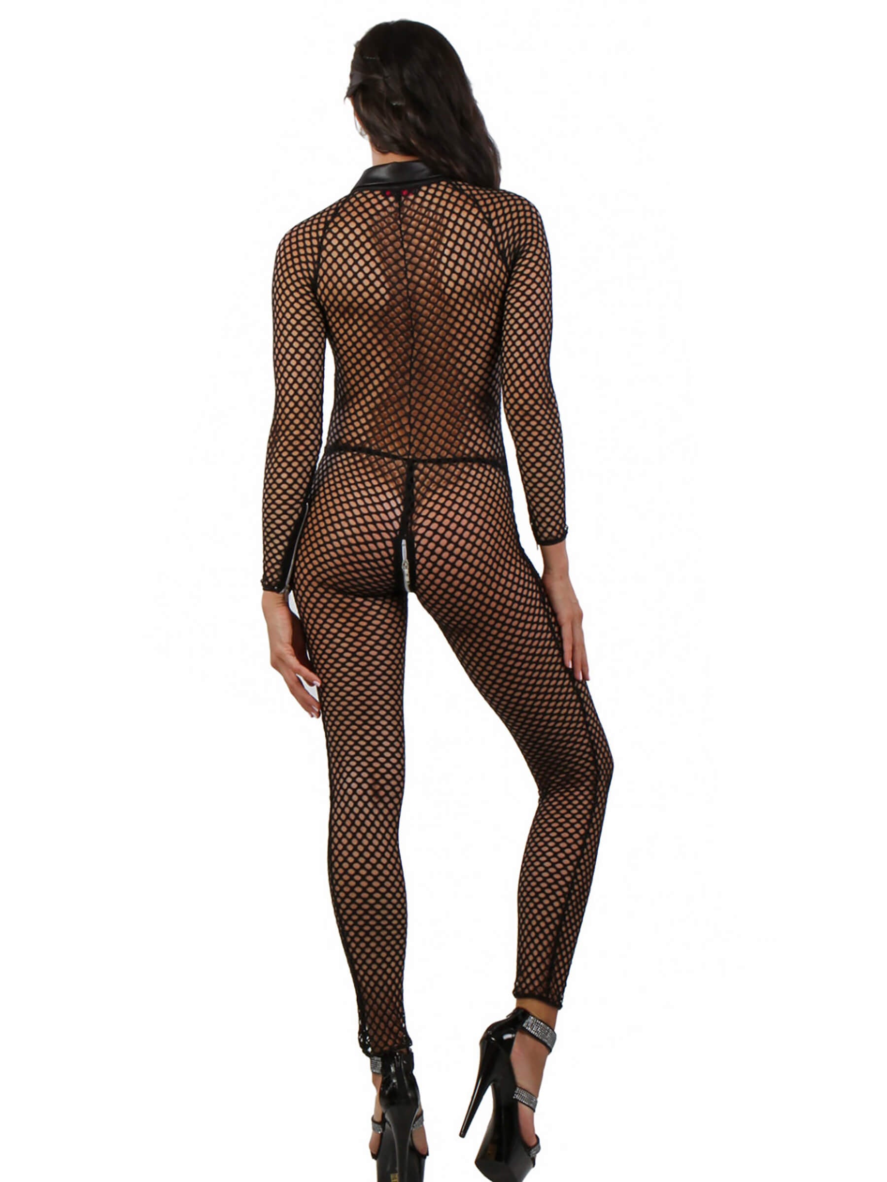 Schwarzer Netz Overall