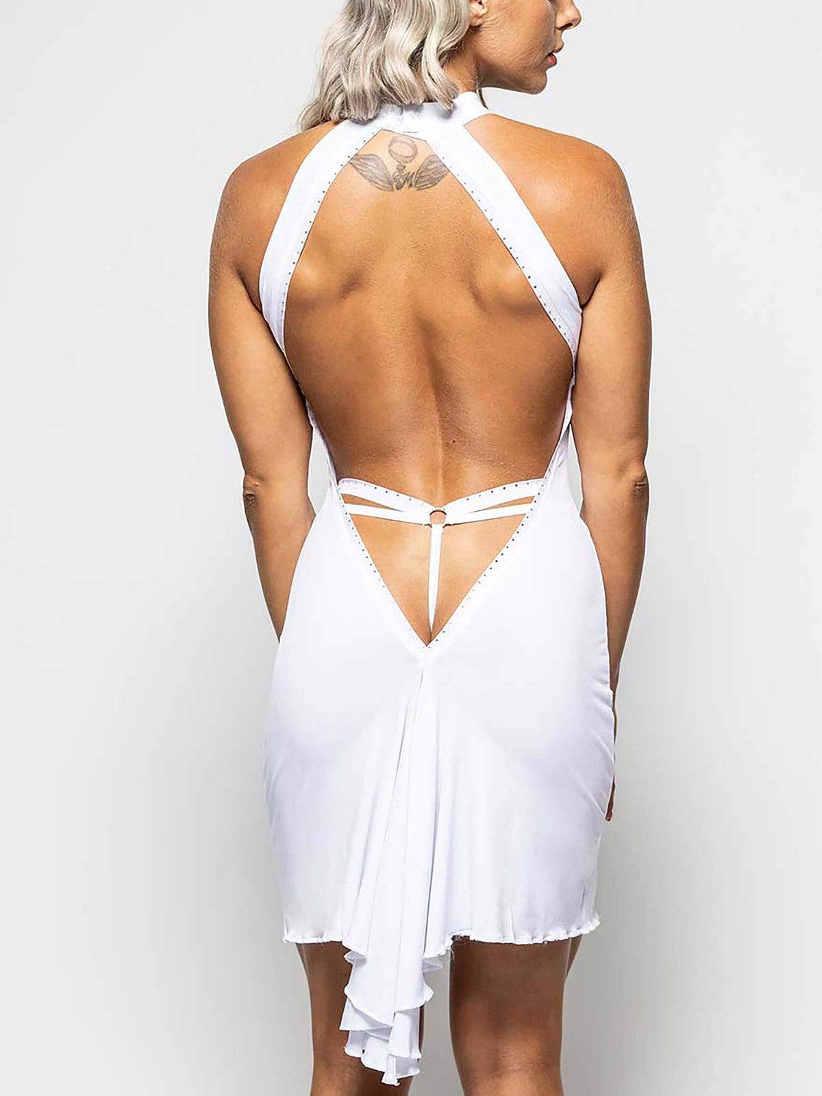 White mini dress
