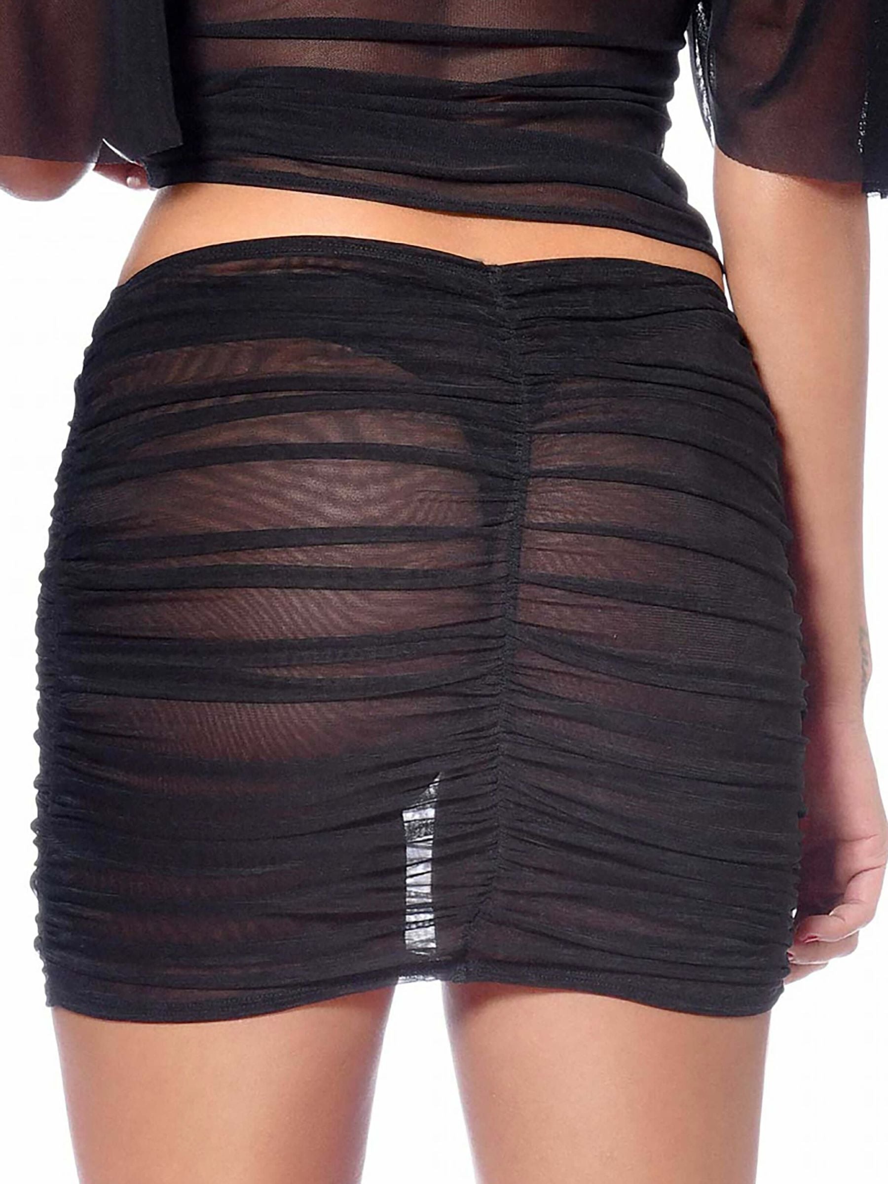 Transparent miniskirt