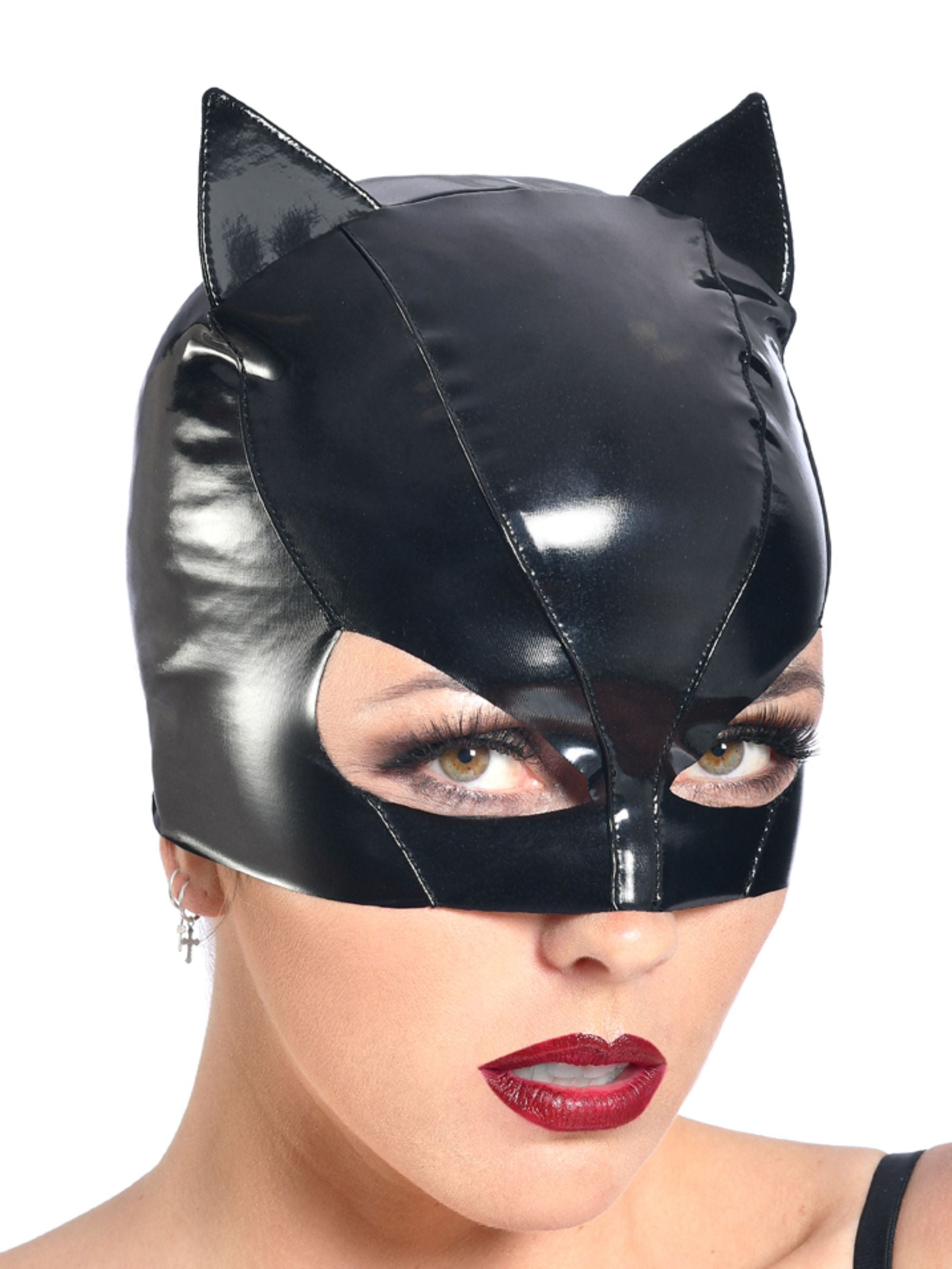 Lackmaske Vinyl Lackschwarz